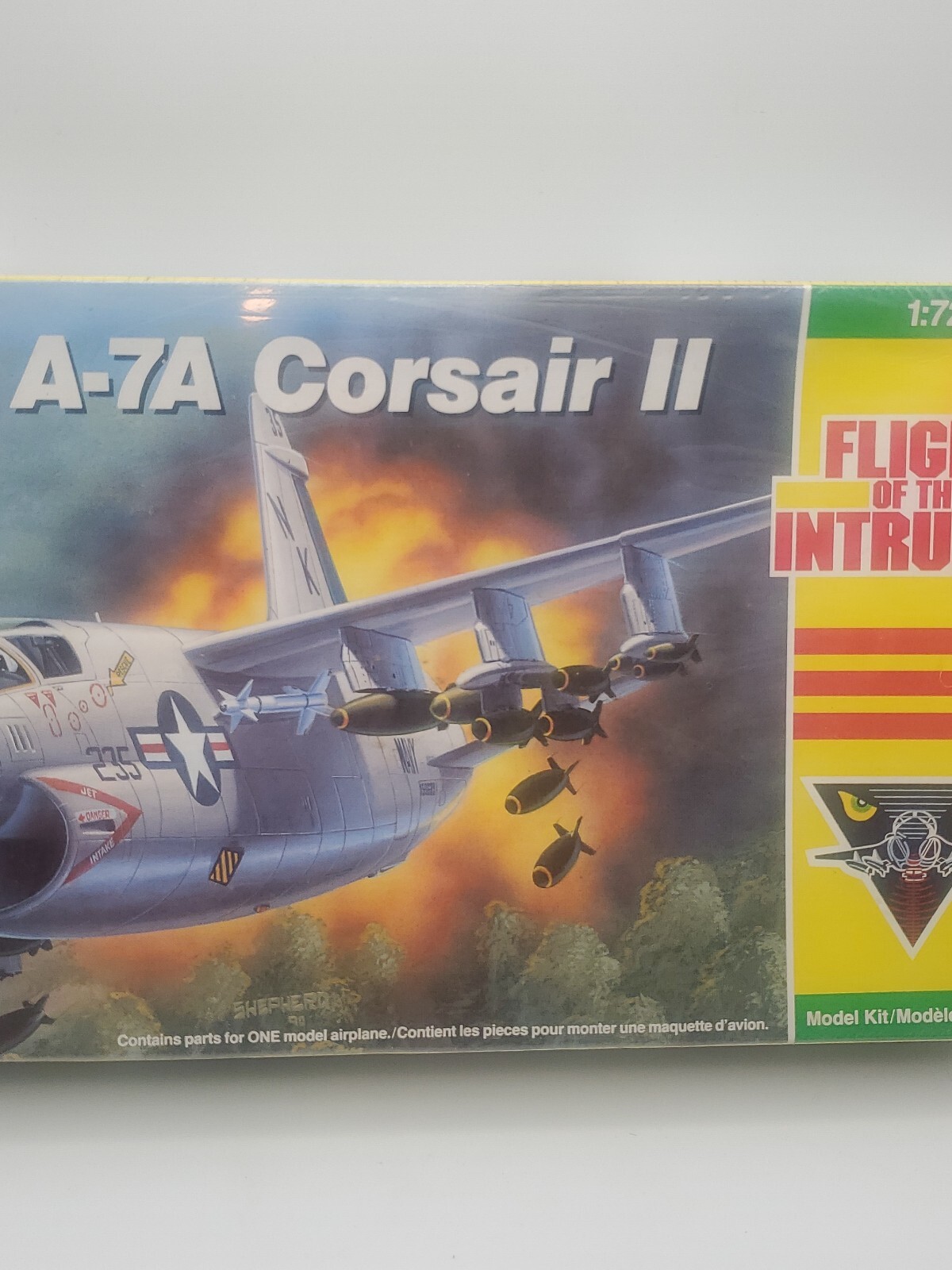 1990 REVELL Model A-7A CORSAIR II FLIGHT of the INTRUDER Kit 1:72 Factory Sealed 1990 REVELL Model A-7A CORSAIR II FLIGHT of the INTRUDER Kit 1:72 Factory Sealed