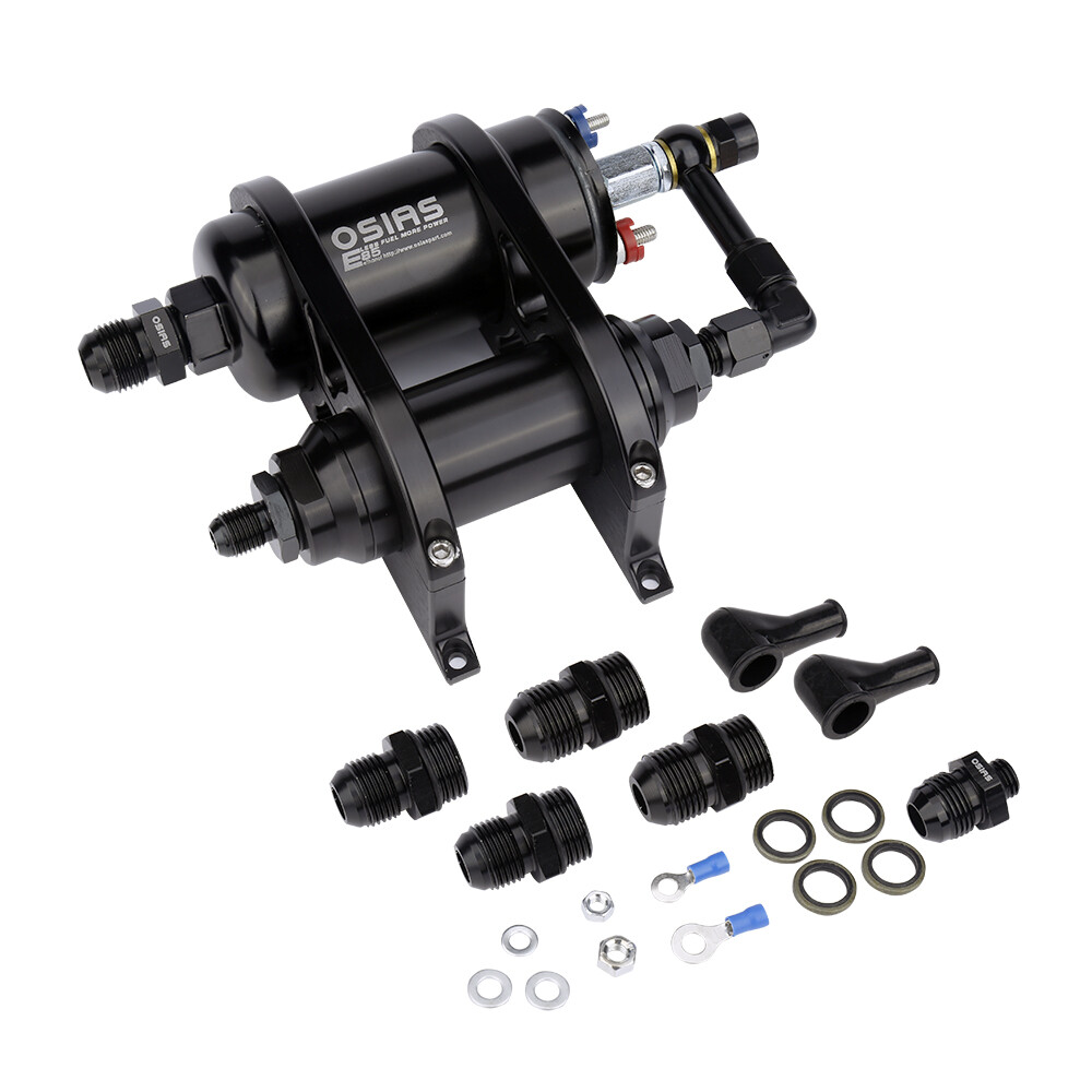 OSIAS 380LPH EXTERNAL FUEL PUMP w/ BRACKET KIT & FILTER AN8 fits 044 0580254044