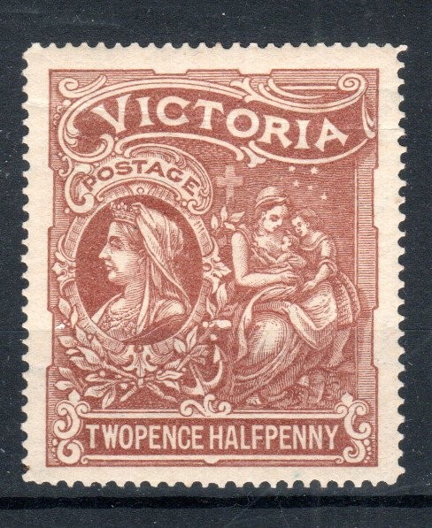 Australia - Victoria 1897 2 1/2d (2s 6d) Diamond Jubilee and Charity SG 354 MH Australia - Victoria 1897 2 1/2d (2s 6d) Diamond Jubilee and Charity SG 354 MH