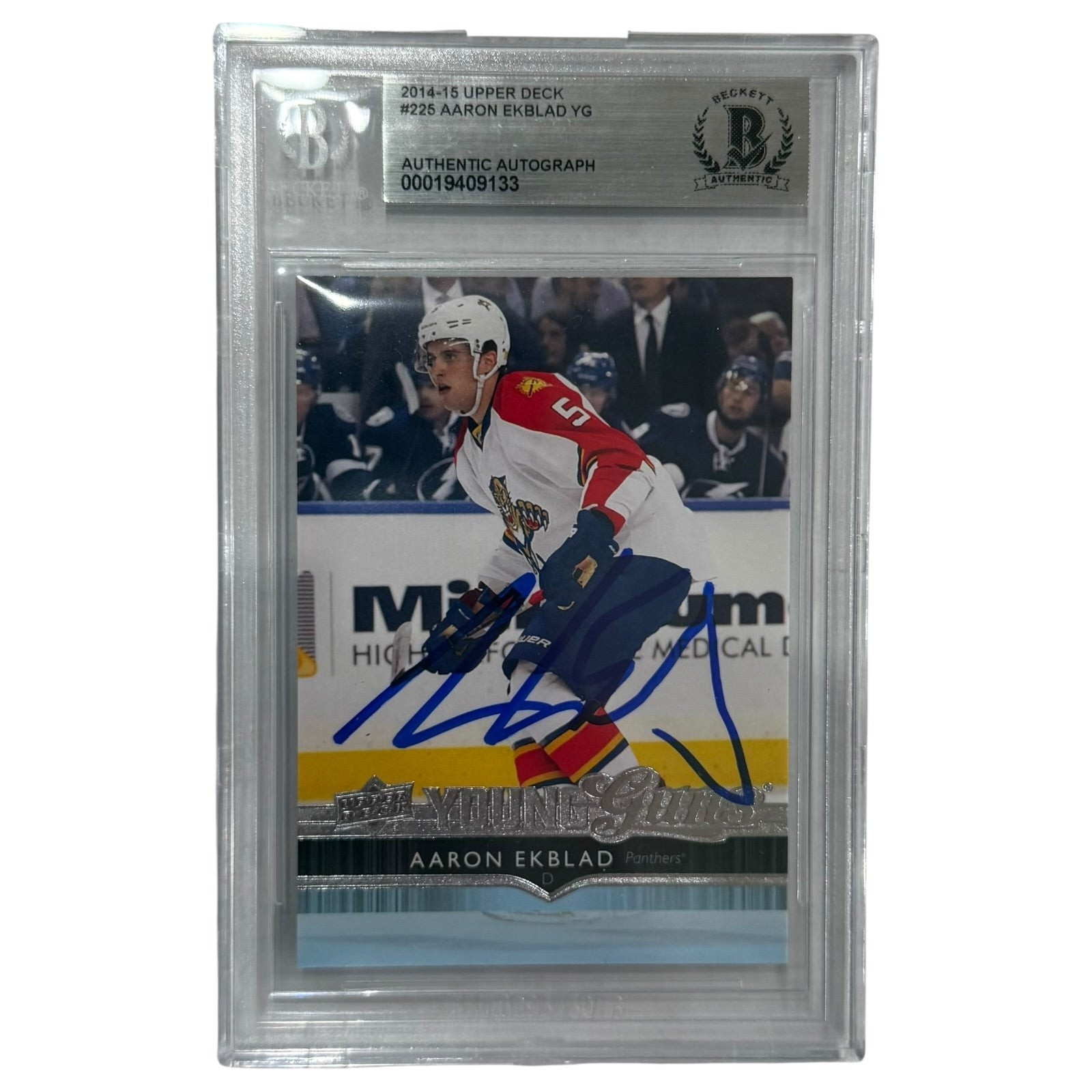 Aaron Ekblad Autographed 2014-15 Upper Deck Young Guns #225 Rookie Card - Becket