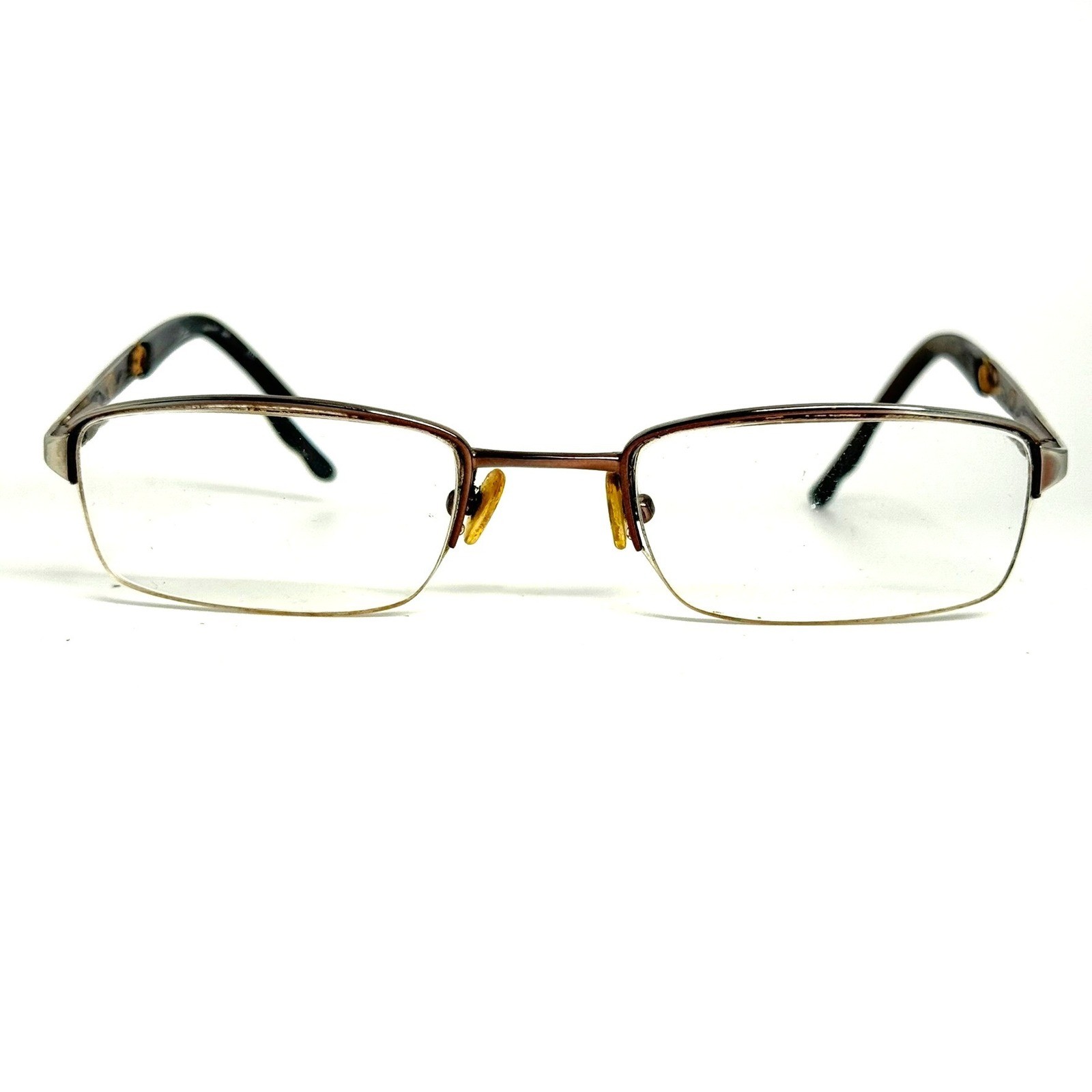 Ogi Eyewear OSL709 200 Brown Rectangular Semi-Rimless Eyeglasses Frames