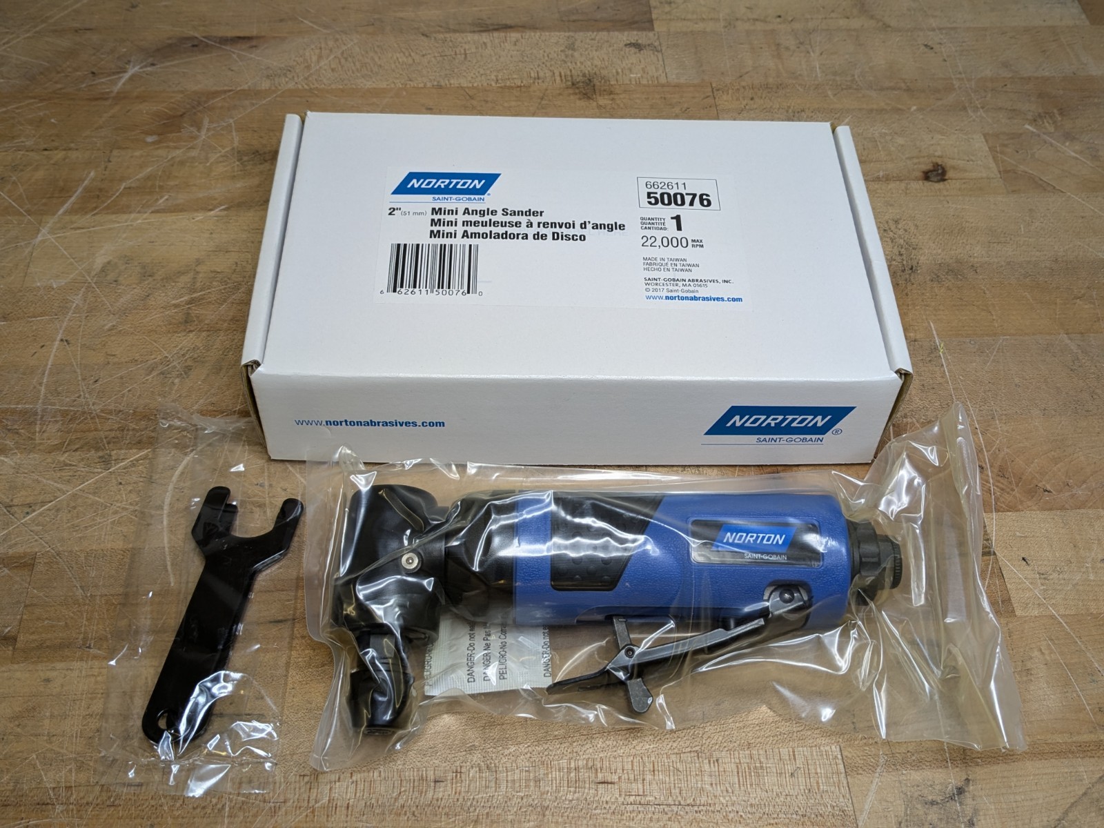 Norton Pneumatic Mini Angle Sander 1/4\