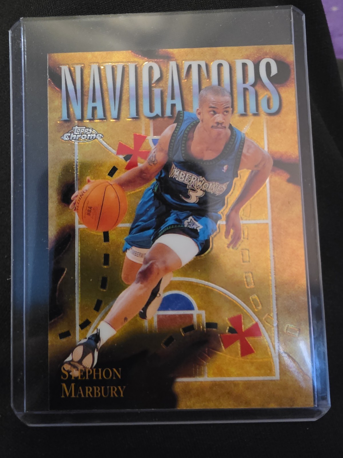 1998-99 Topps Chrome - Season\'s Best Navigators Stephon Marbury #SB4 Refractor