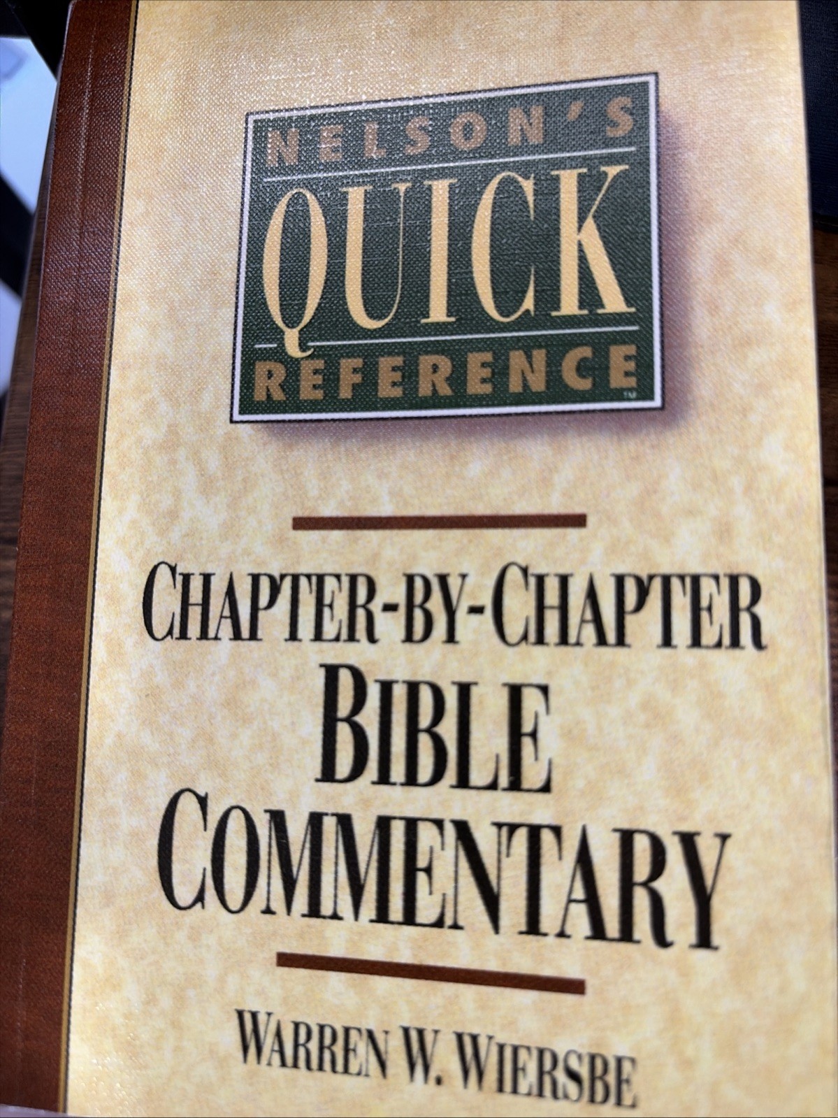Nelson\'s Quick Reference Chapter-by-Chapter Bible Commentary by Warren... Nelson\'s Quick Reference Chapter-by-Chapter Bible Commentary by Warren...