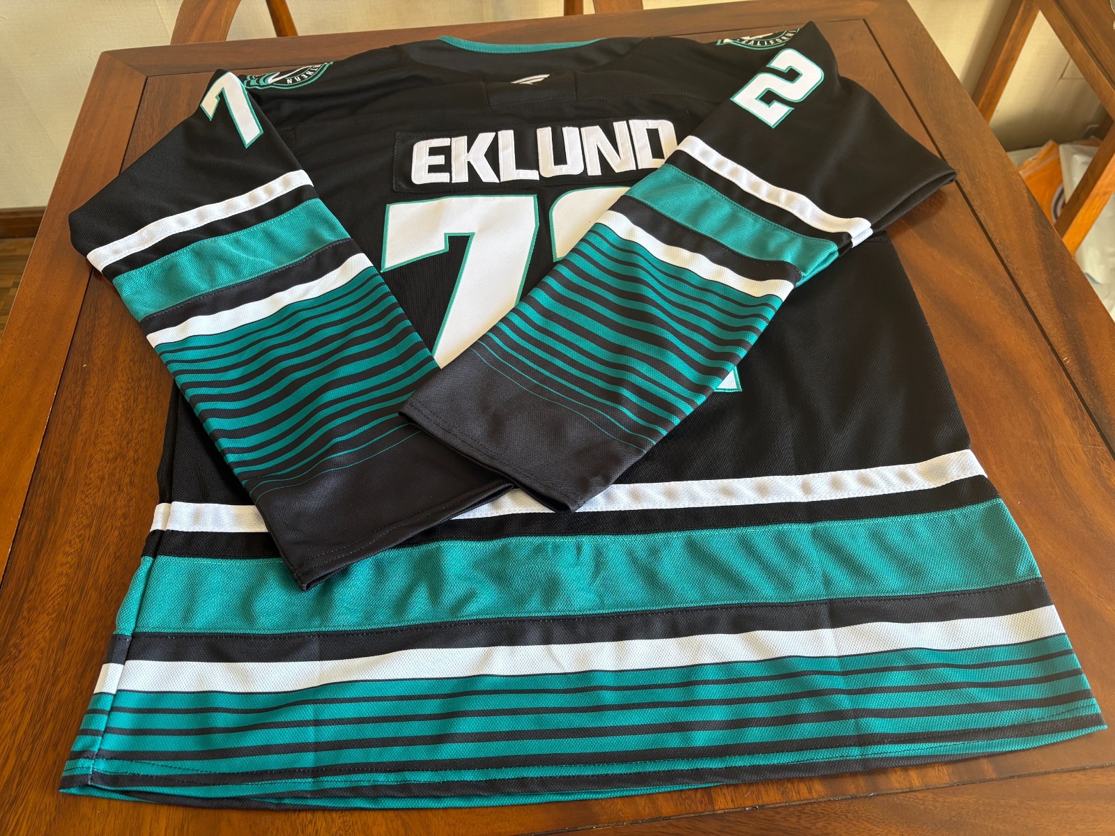Man William Eklund jersey San Jose Shrks Jersey Teal ALL Size Man William Eklund jersey San Jose Shrks Jersey Teal ALL Size