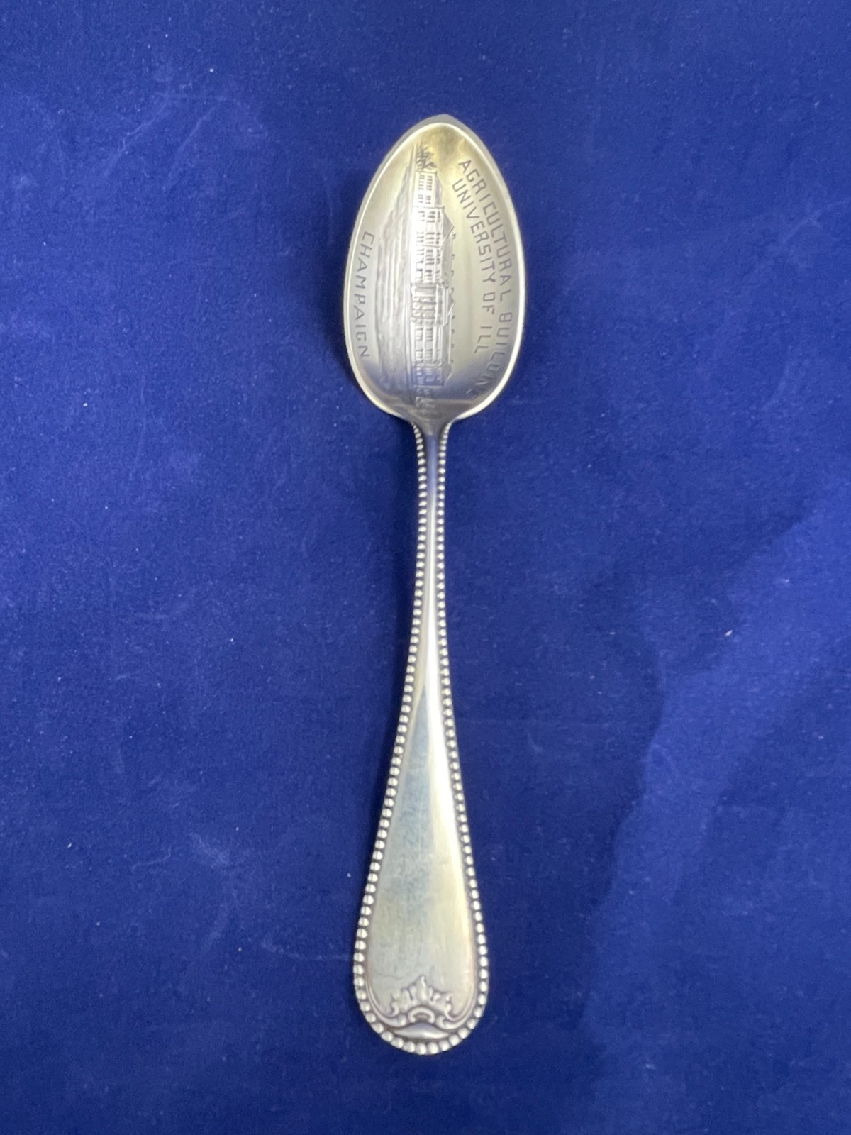 Towle Antq Sterling Spoon Univ Illinois Agricultural Building 1901–1902 0.6oz