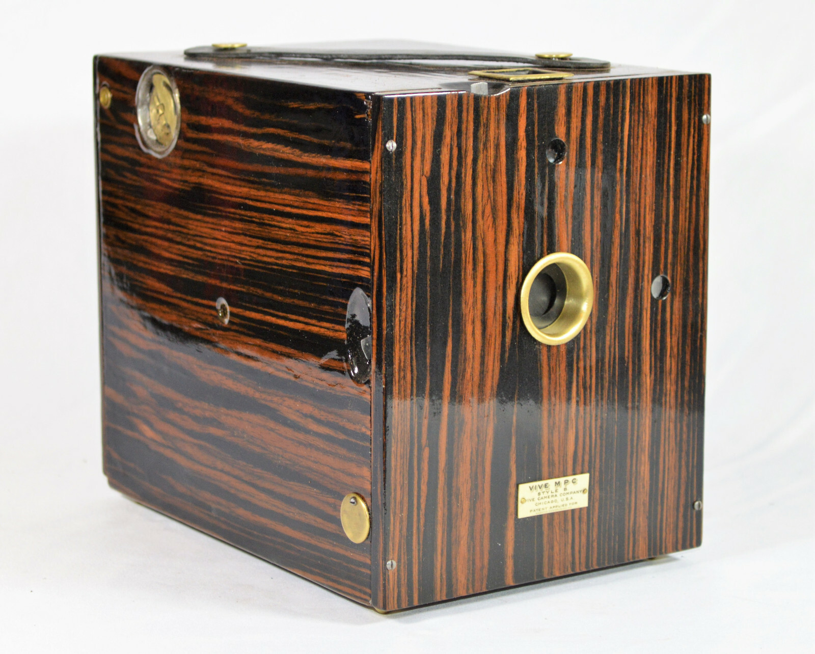 BOX CAMERA ANTIQUE VIVE MPC Mechanical Plate Changing Model B Custom, EBONY WOOD