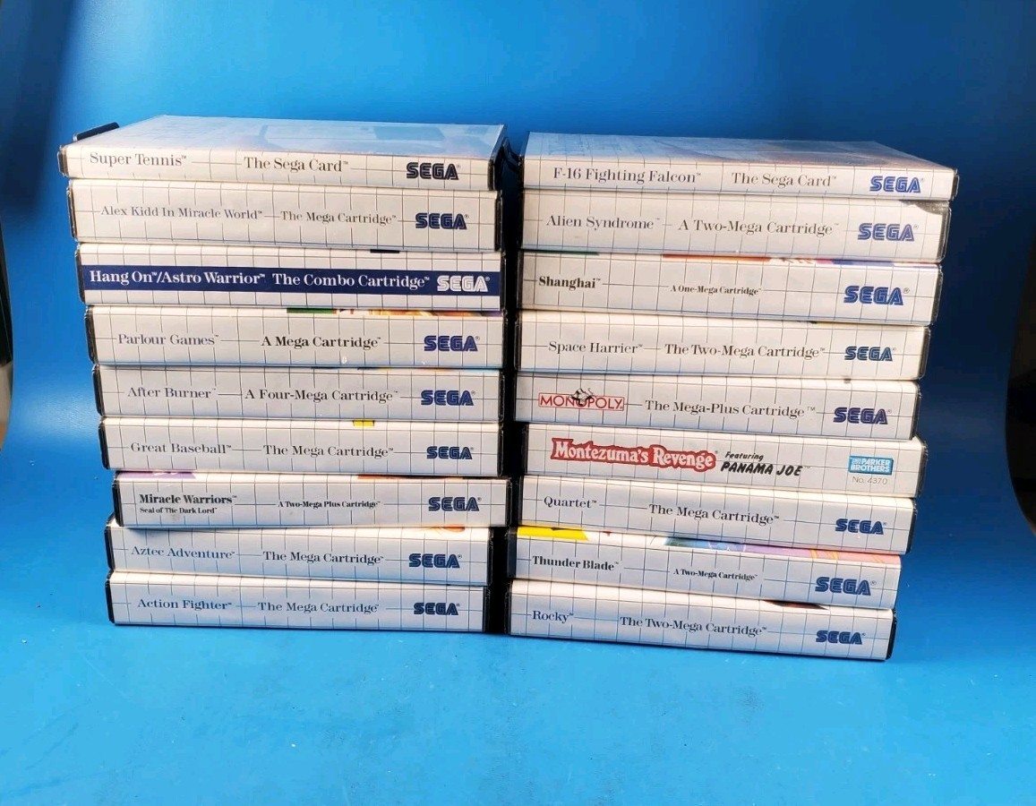 Rare 18 SEGA Master System Sega Card Montezuma\'s Revenge Miracle Warriors Alex