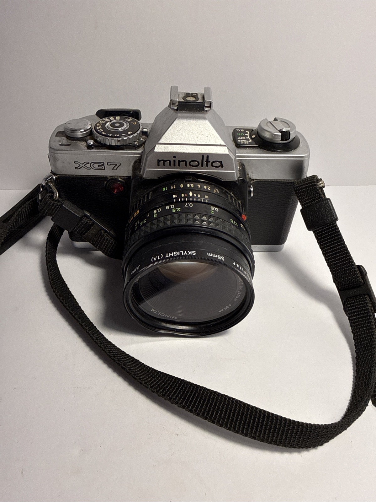 Minolta XG7 35mm Camera MC ROKKOR-PF 1:1.7 55mm Lens Vintage Untested As-Is 