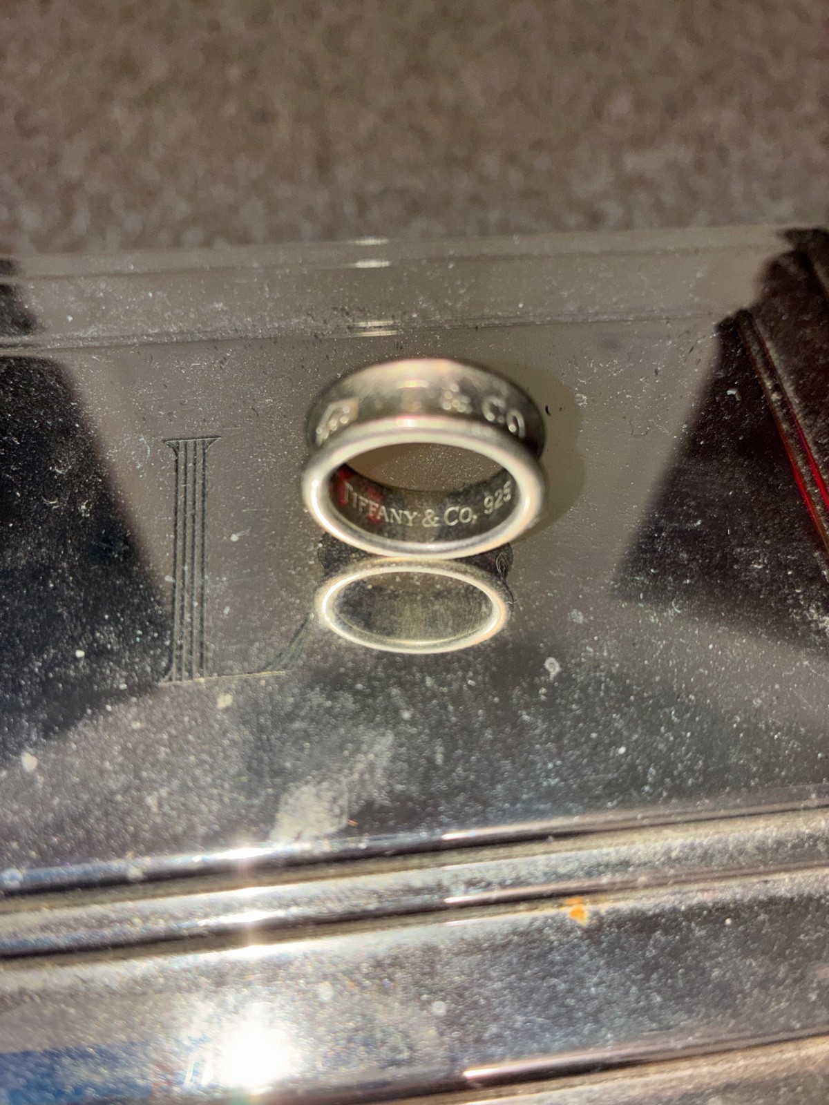 Tiffany & Co. 1837 Sterling 925 Silver Ring Concave Band 1997 Size 7