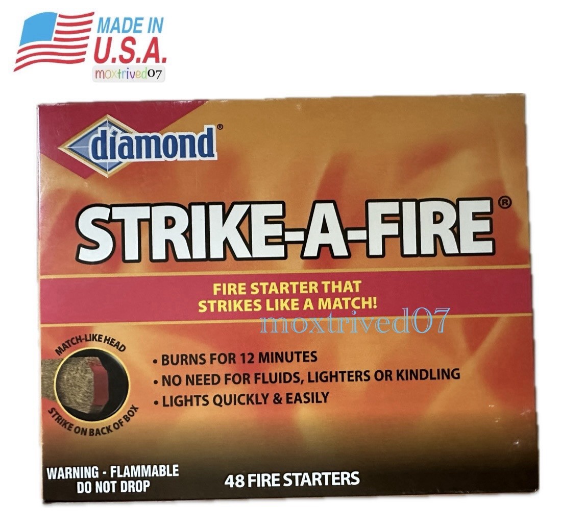 Diamond® 48-Pack Strike-A-Fire Starter Match Sticks Firestarter Log Long Burn