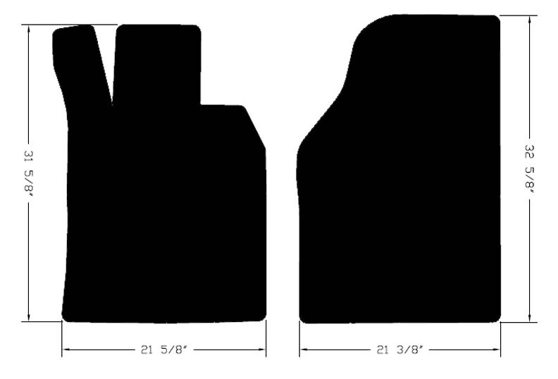 NEW 1983-1991 Porsche 944 Black Carpet Floor Mats Lloyd Brand Velourtex Quality