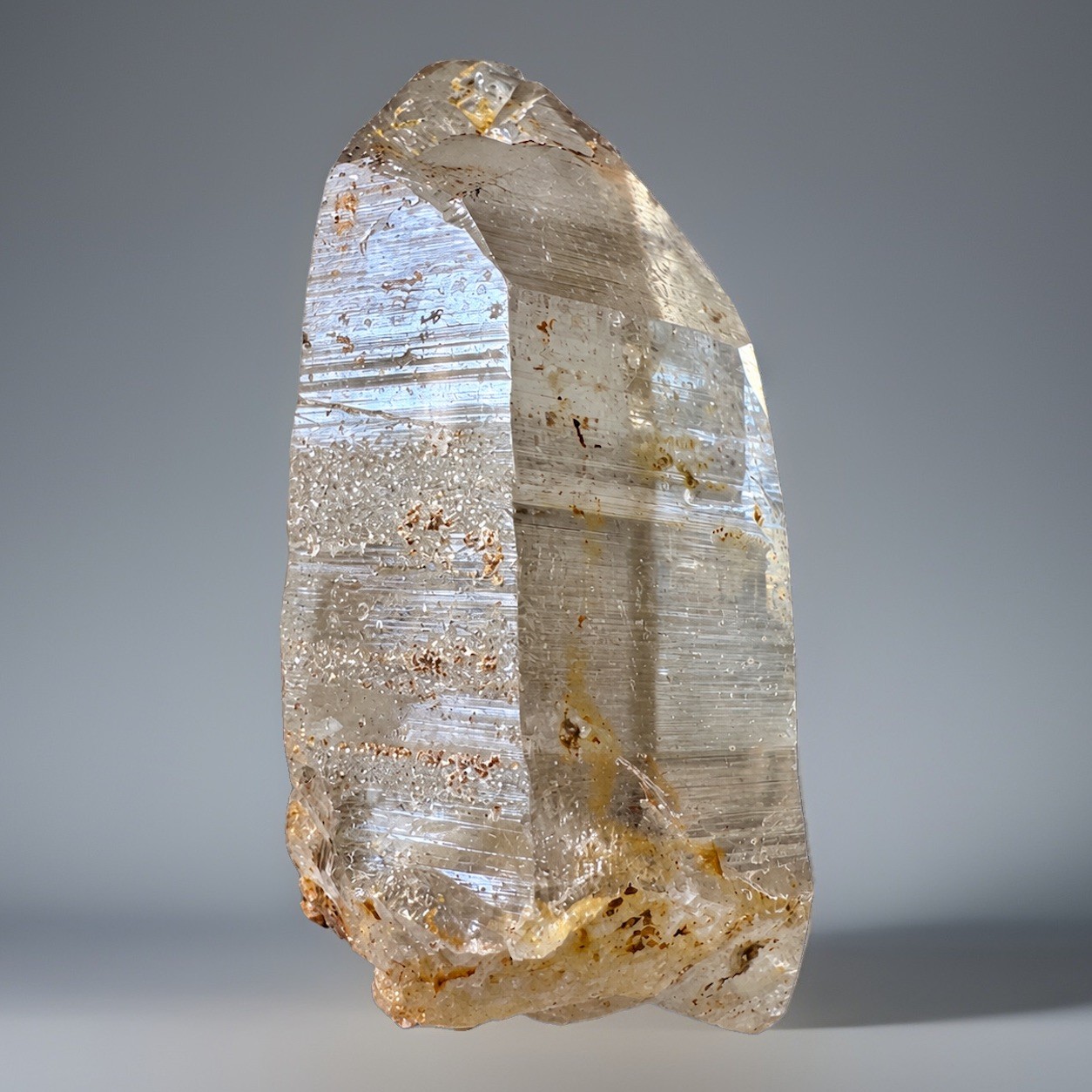 “Golden Line” Hashupi Himalayan Deep Akashic Lines Etching Quartz Smoky Crystal