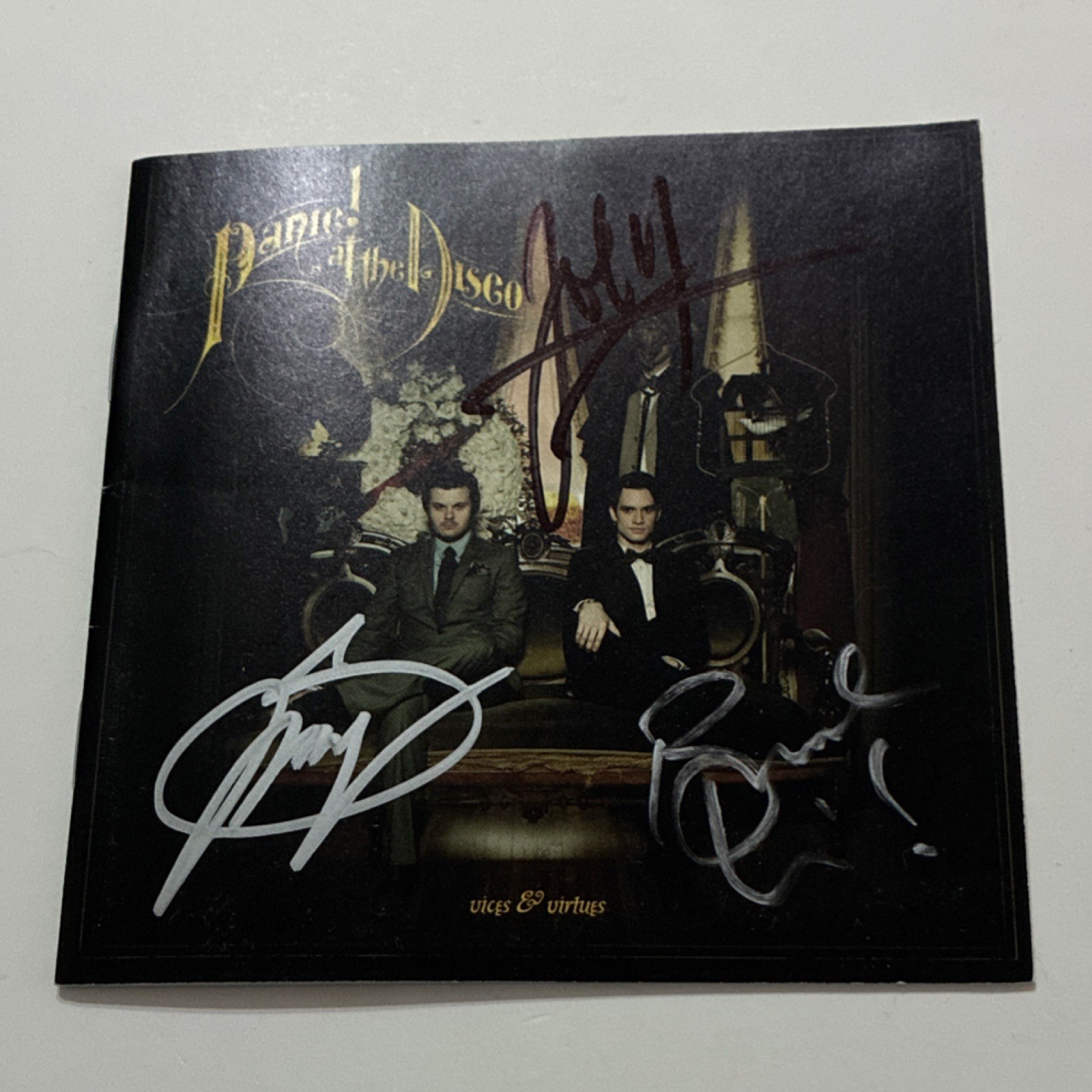 Panic at the Disco CD Booklet Only Autograph Signed Brendon Urie READ DESCRIP 