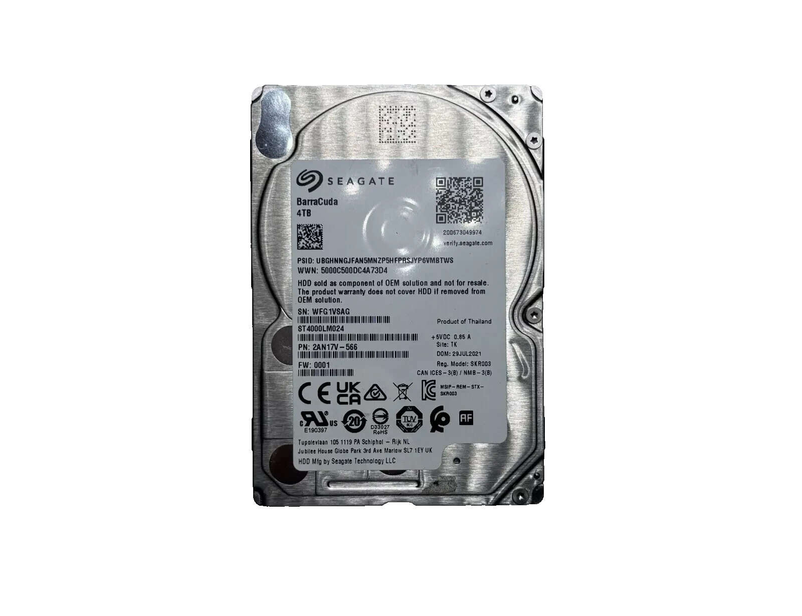 4TB Seagate Barracuda 2.5