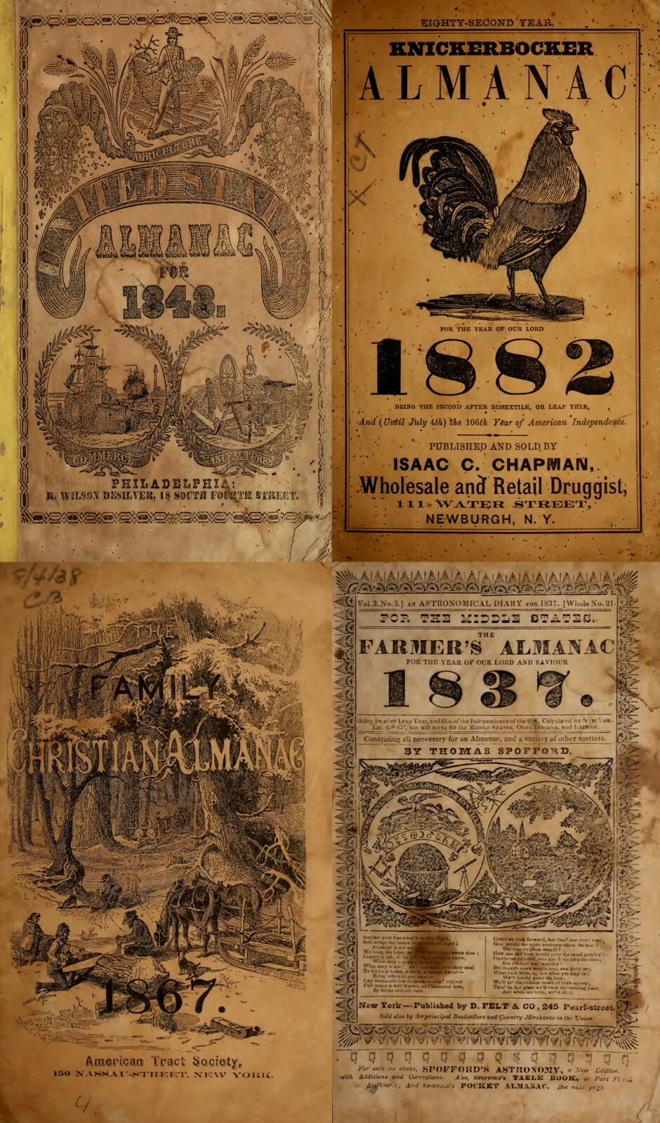 21 Old Rare Almanack Kalendar Calendar Astronomical Books (1781-1882) on DVD