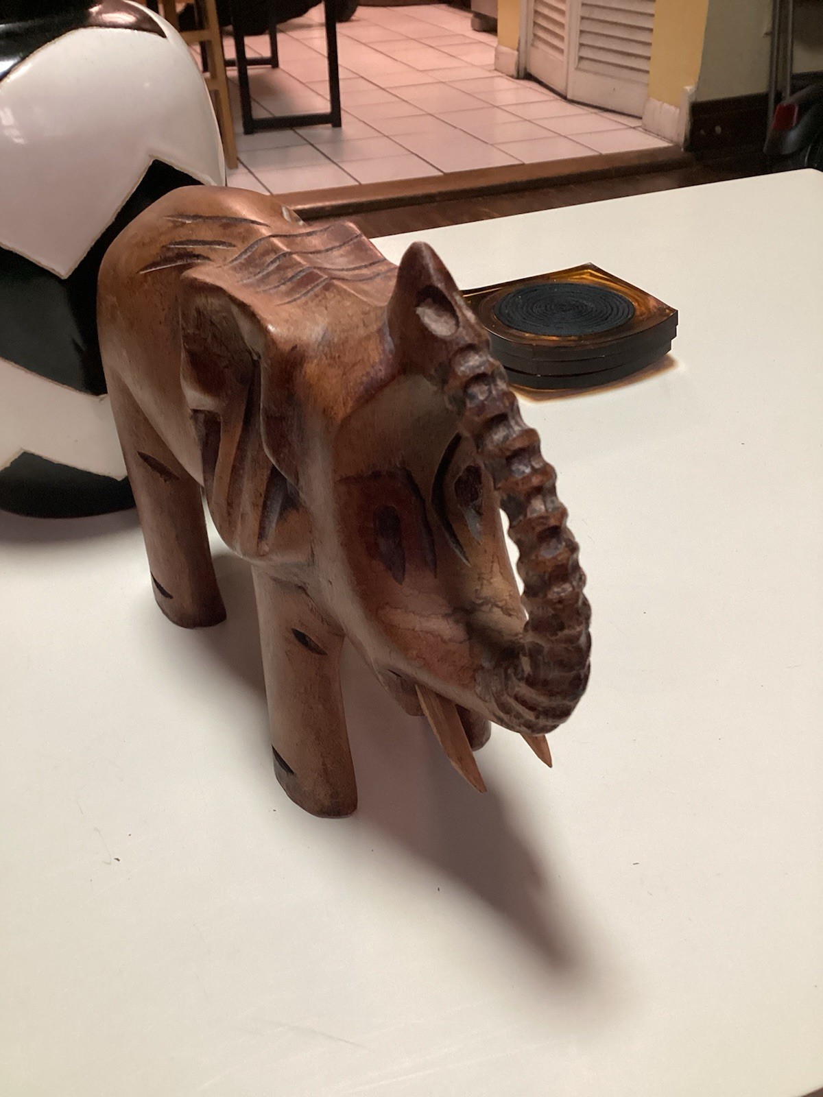 Vintage Wood Carved Elephant Vintage Wood Carved Elephant