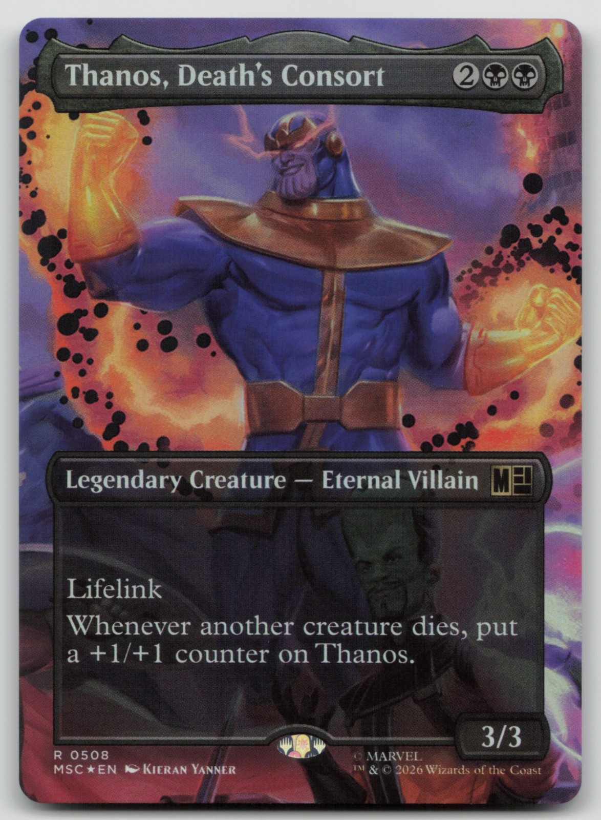 Thanos, Death\'s Consort (Borderless) 508 MSC MTG Rare Foil NM