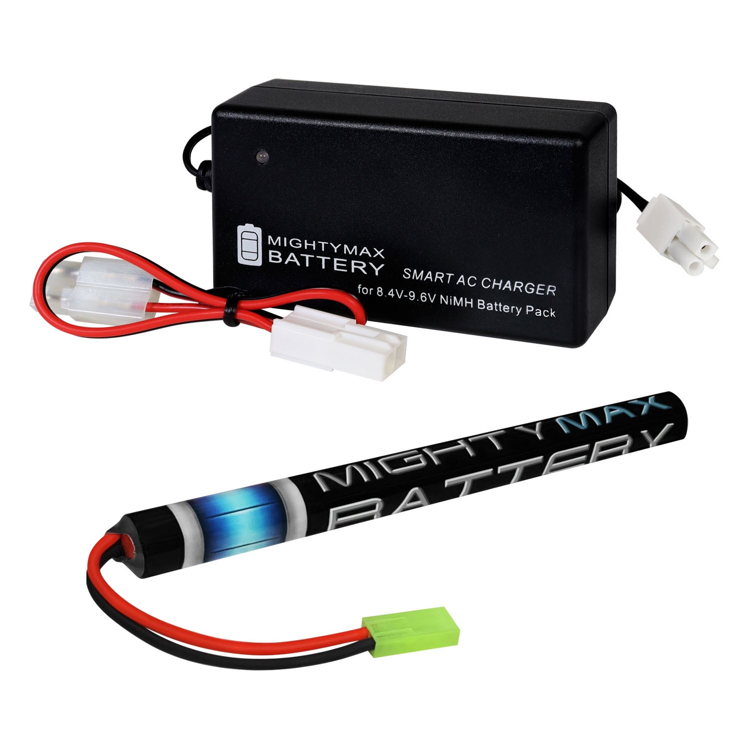 Mighty Max 8.4V 1600mAh Battery for AGM MKII Sten WWII Tactical Rifle + Charger