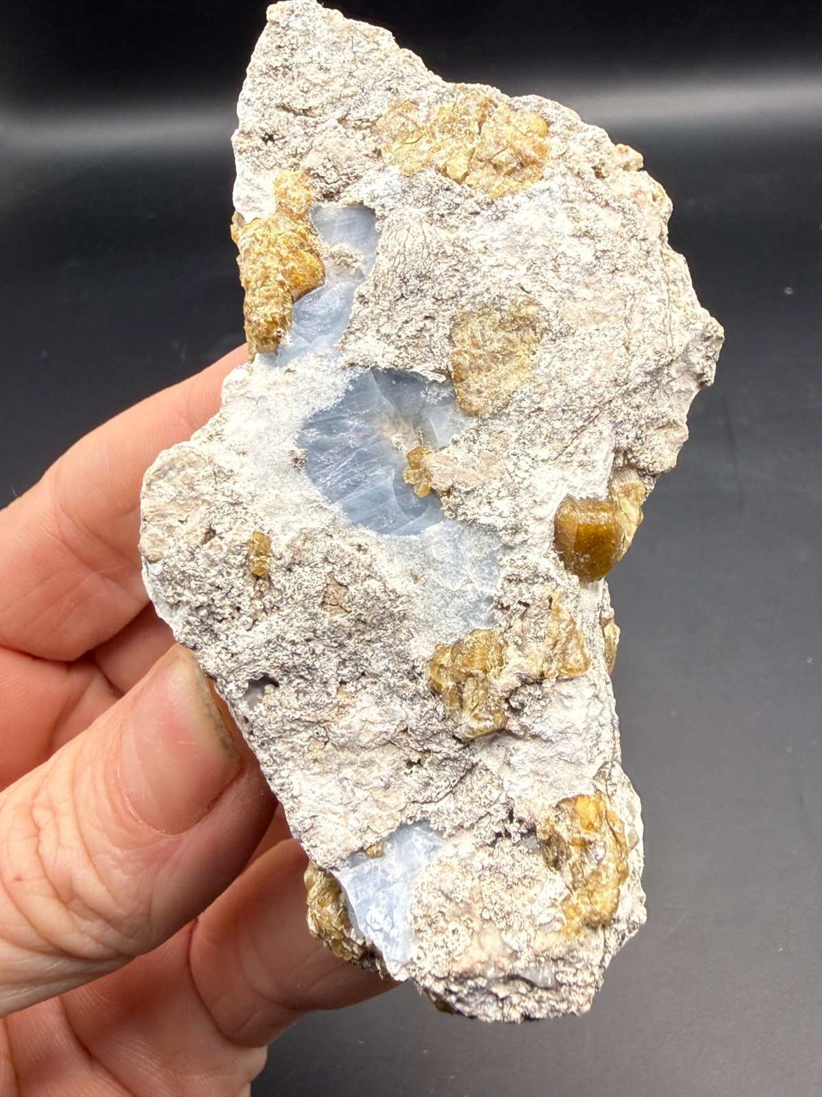 Green Garnet with Celestine Crystal Mexico Natural Mineral Specimen