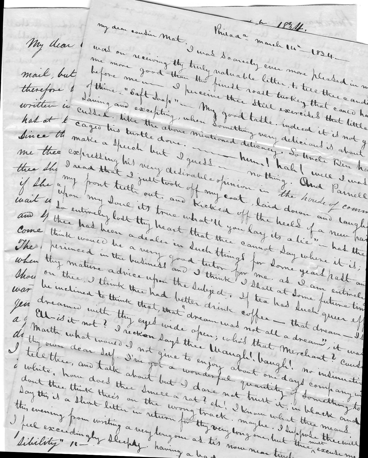 Philadelphia Quaker Predicts Civil War Over Andrew Jackson's Bank War -- Letters