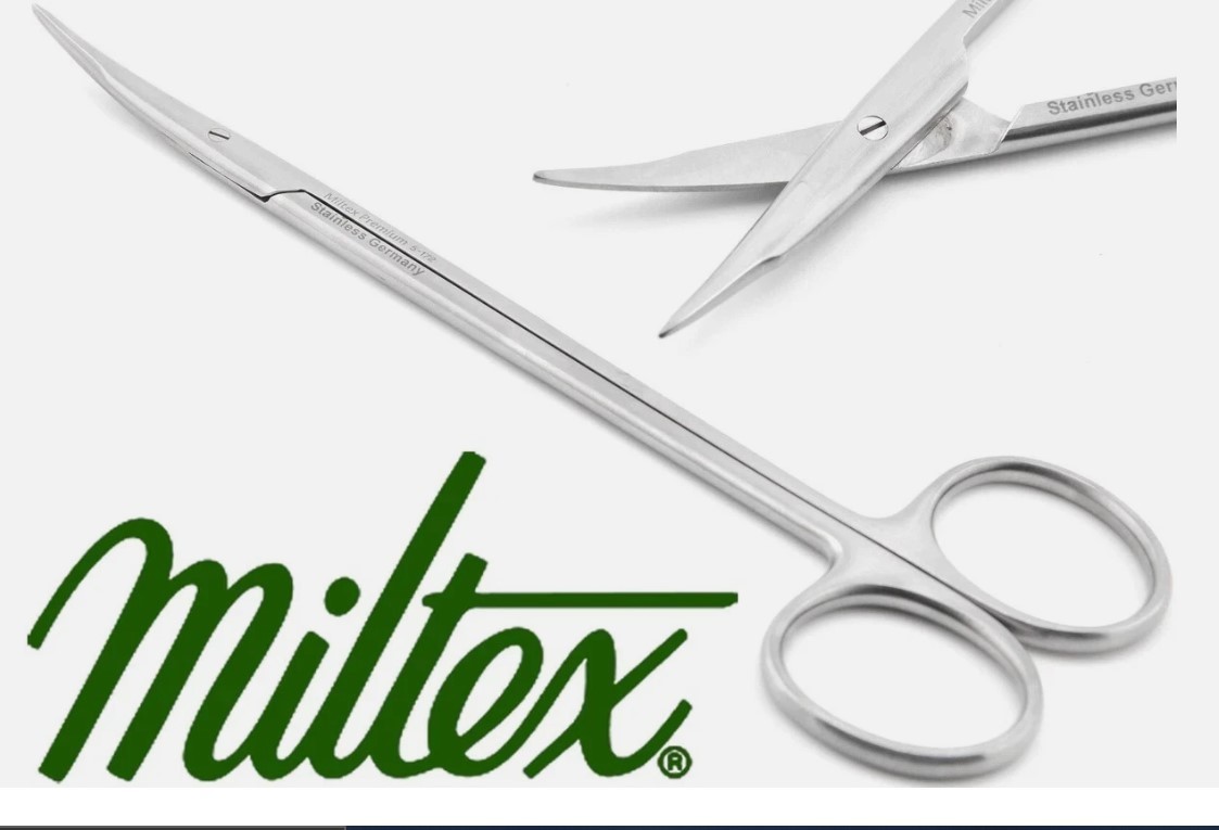 6Pcs MILTEX0 5-172 Premium Reynolds Dissecting Scissors Curved Tenotomy Tips 6\