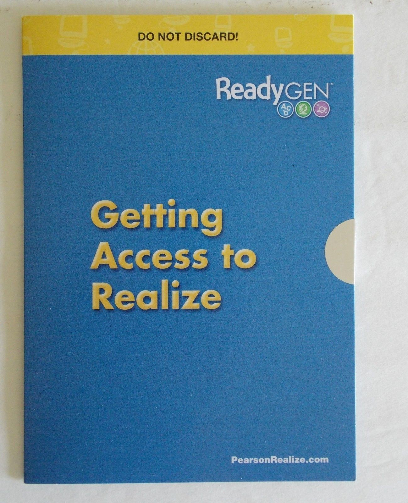 ReadyGen Code Getting Access to Realize Pearson 9780328834891
