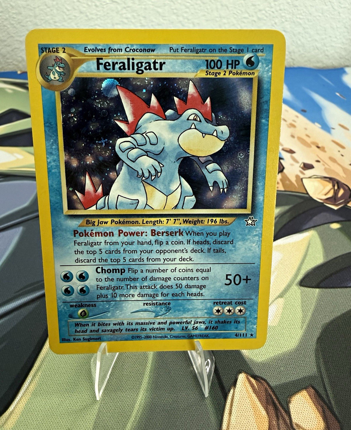 Nintendo Pokemon TCG Neo Genesis Feraligatr Holo Rare 4/111 Eng 100 HP Unlimited Nintendo Pokemon TCG Neo Genesis Feraligatr Holo Rare 4/111 Eng 100 HP Unlimited