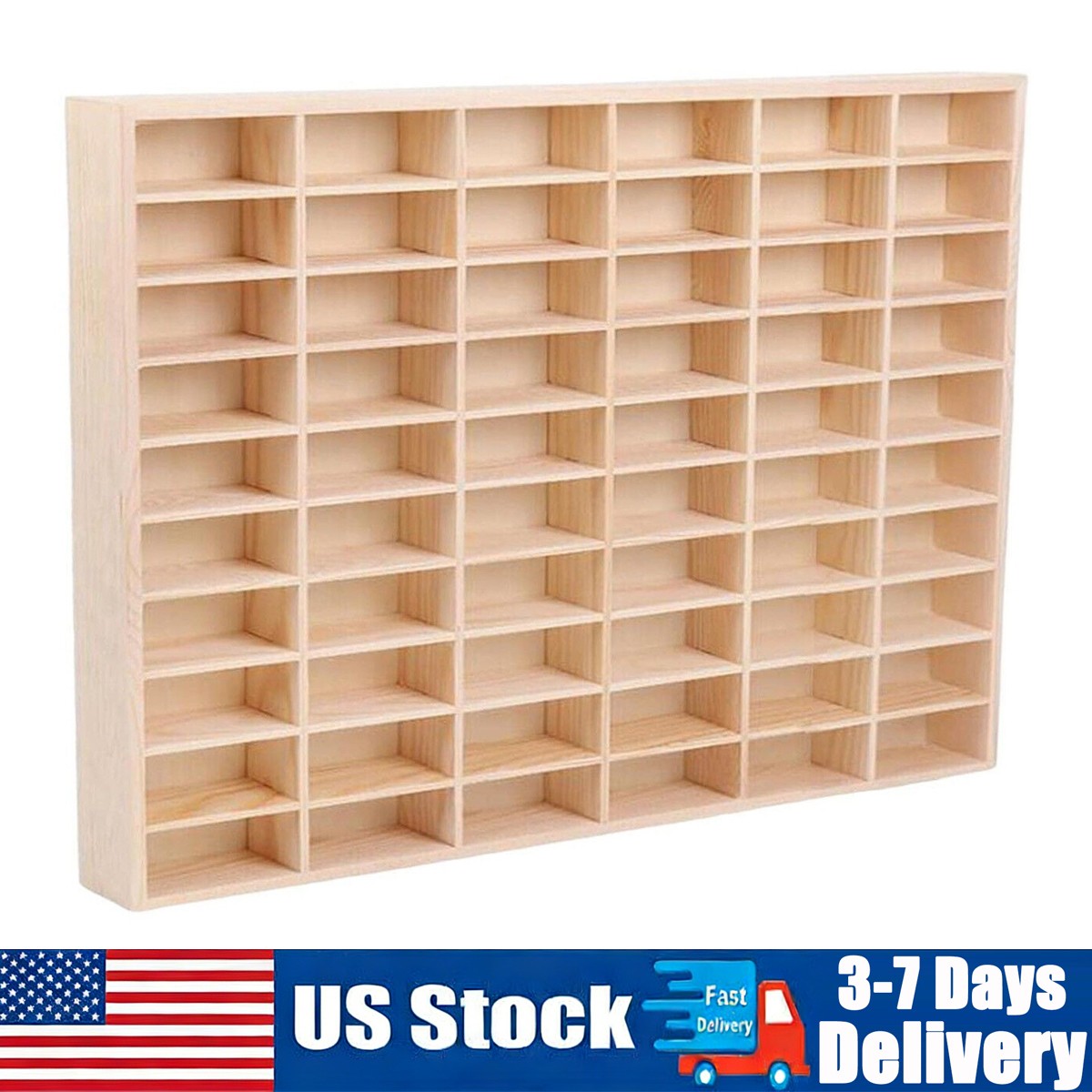 1/64 Wooden Display Storage Cabinet 60 Grids for Wheels Diecast Car Matchbox 1/64 Wooden Display Storage Cabinet 60 Grids for Wheels Diecast Car Matchbox