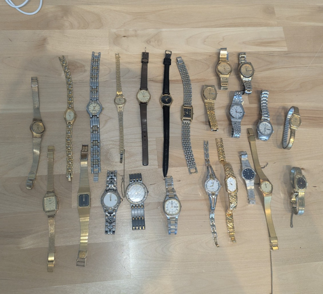 Vintage Womens Seiko Lot - 23 Pieces AS IS for parts/repair Vintage Womens Seiko Lot - 23 Pieces AS IS for parts/repair