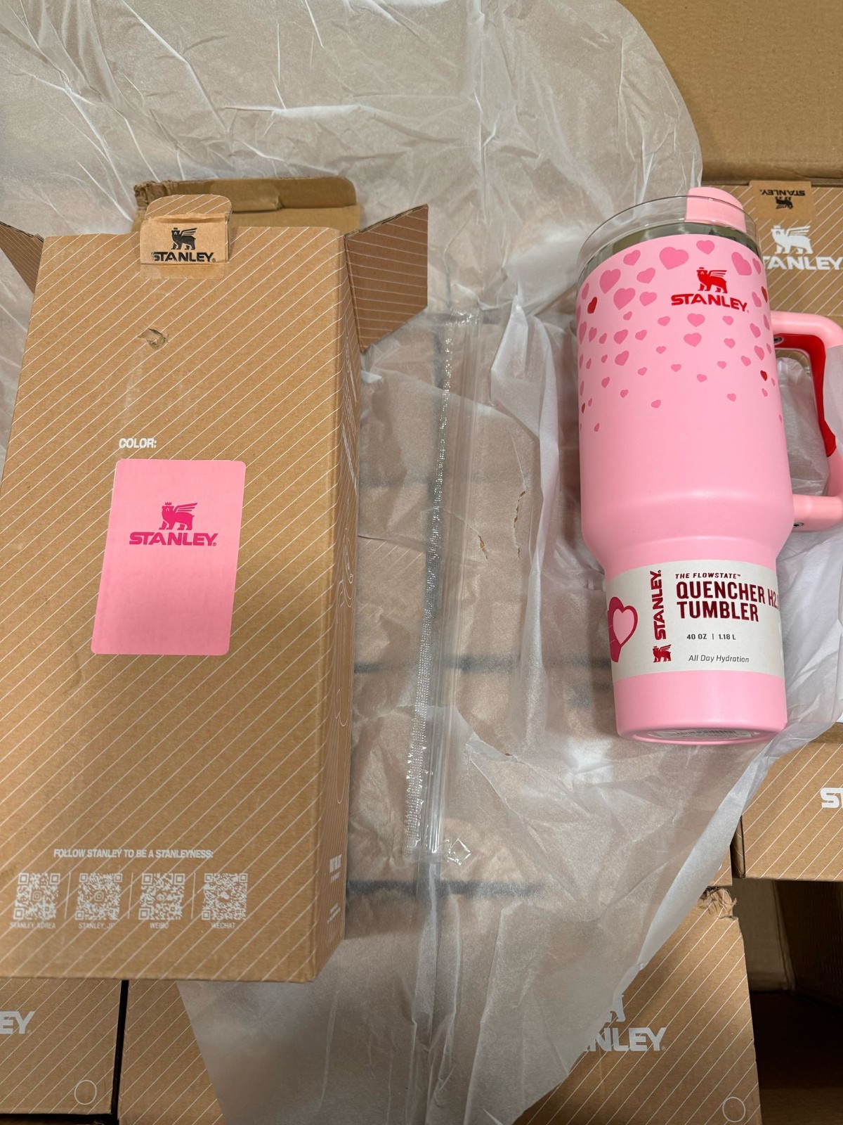 Stanley Cup Quencher Valentine’s Day 2025 Sweet Hearts 40oz Tumbler Pink heart Stanley Cup Quencher Valentine’s Day 2025 Sweet Hearts 40oz Tumbler Pink heart