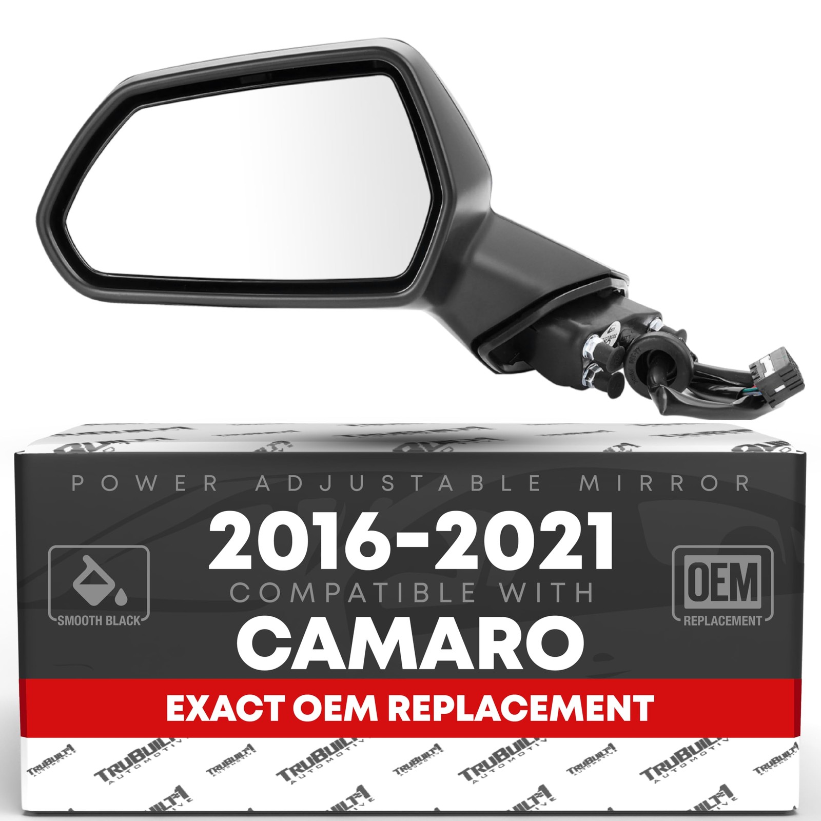 Chevrolet Camaro Driver Side Mirror Replacement - Powered Adjustment, Non-Fol... Chevrolet Camaro Driver Side Mirror Replacement - Powered Adjustment, Non-Fol...