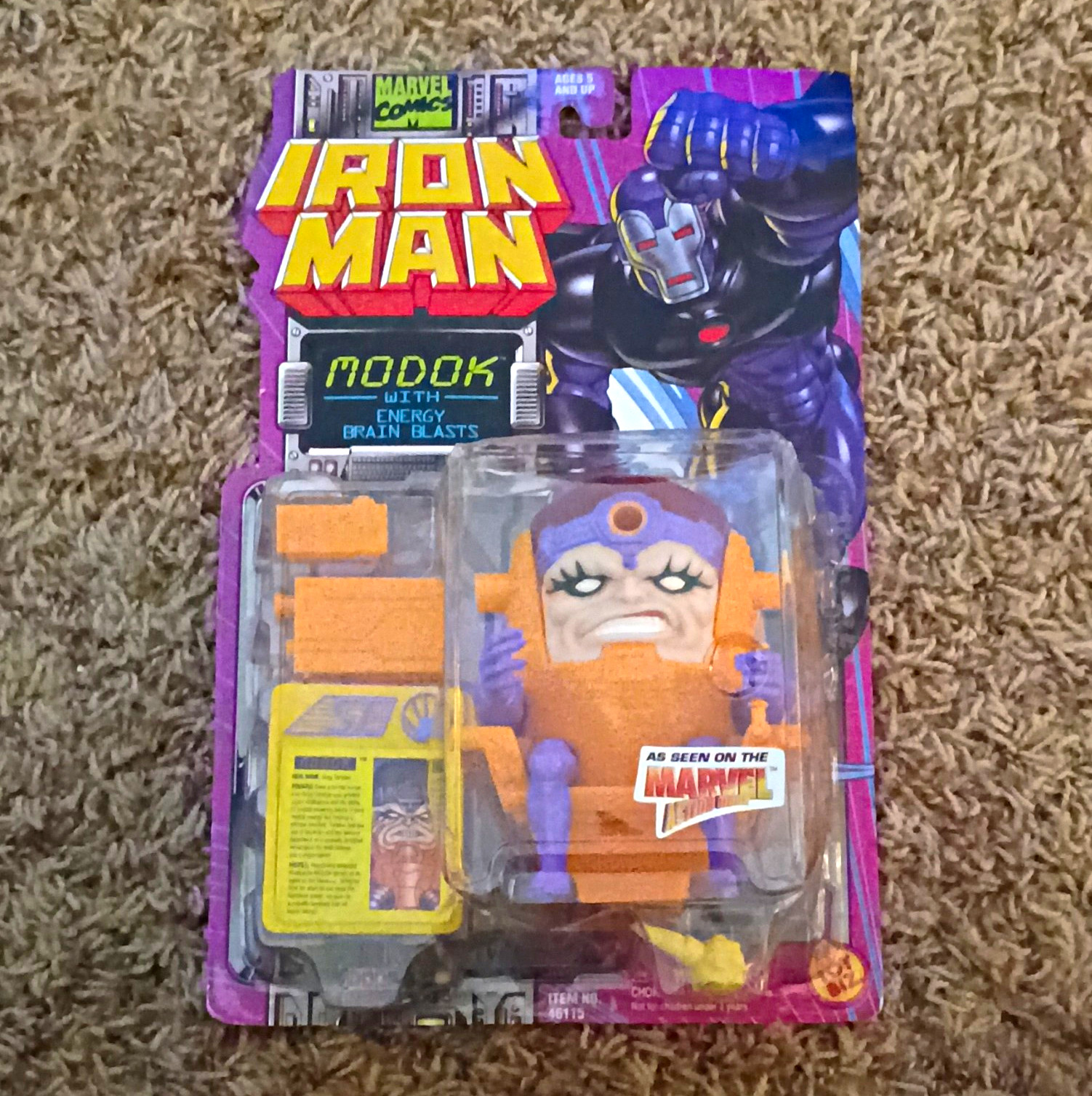 ToyBiz Marvel Comics Iron Man MODOK Action Figure MOC Orange Purple Plastic