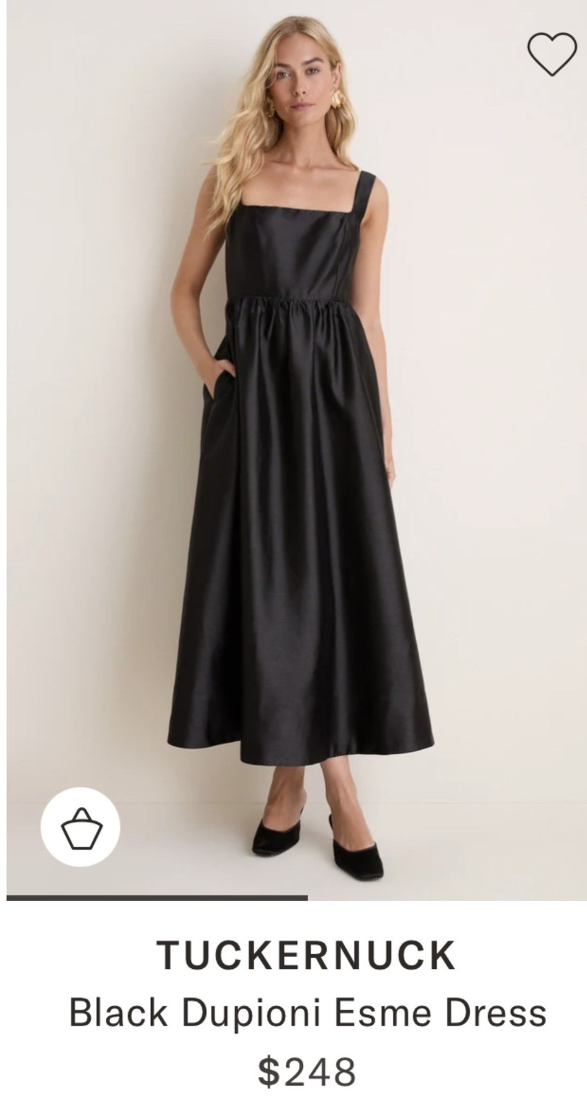 TUCKERNUCK Dupioni Esme Black Midi Dress NWT TUCKERNUCK Dupioni Esme Black Midi Dress NWT
