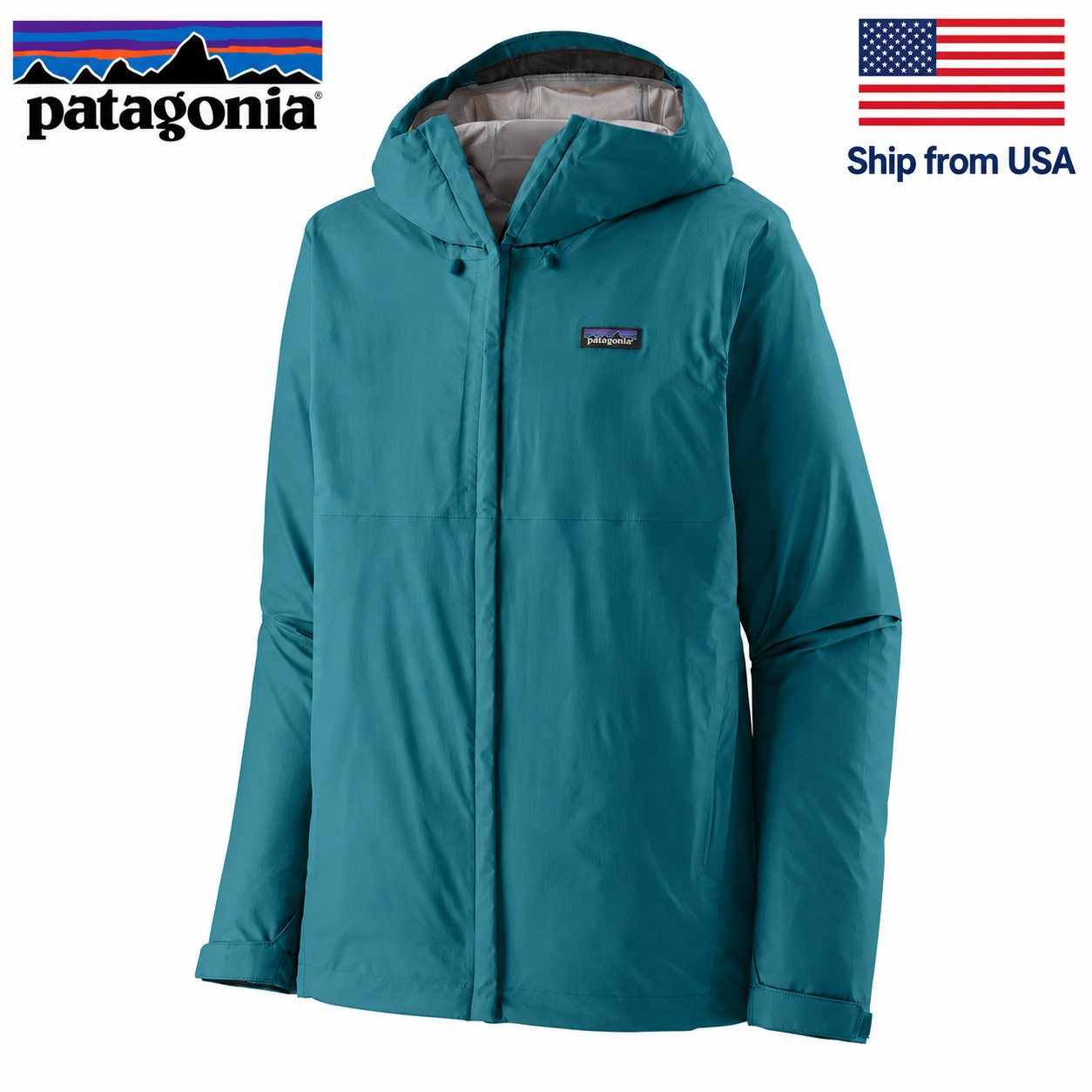 Men's Torrentshell 3L Rain Jacket, Glacial Blue AUTH NEW, US Stock