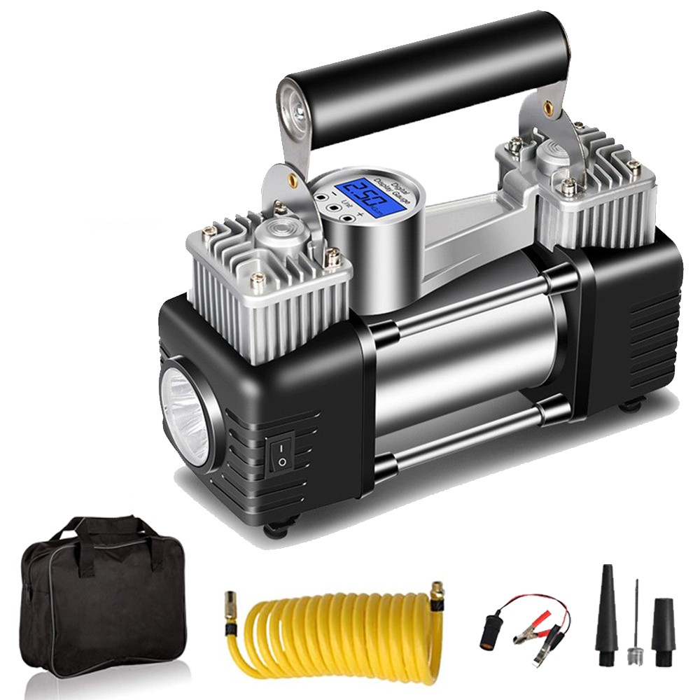 Heavy Duty Portable Air Compressor Car Tire Inflator Electric Pump Auto 12V