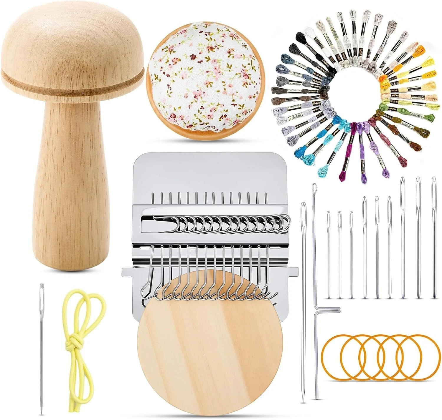 Jexine Mini Darning Mushroom for Socks 14 Hooks Small Speedweve Style Weaving Da Jexine Mini Darning Mushroom for Socks 14 Hooks Small Speedweve Style Weaving Da