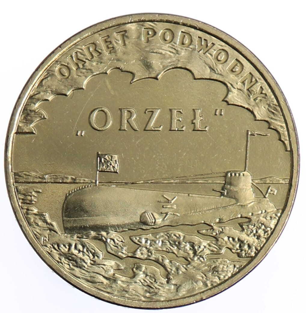 2012 POLAND  2 ZLOTE  - POLISH NAVY SUBMARINE ORP \