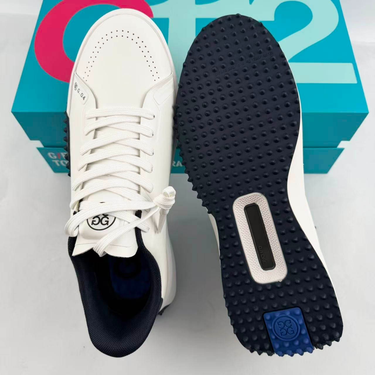 New G/Fore Men's G.112 Golf Shoes Sneakers Snow/Twilight Select Size US 10-12