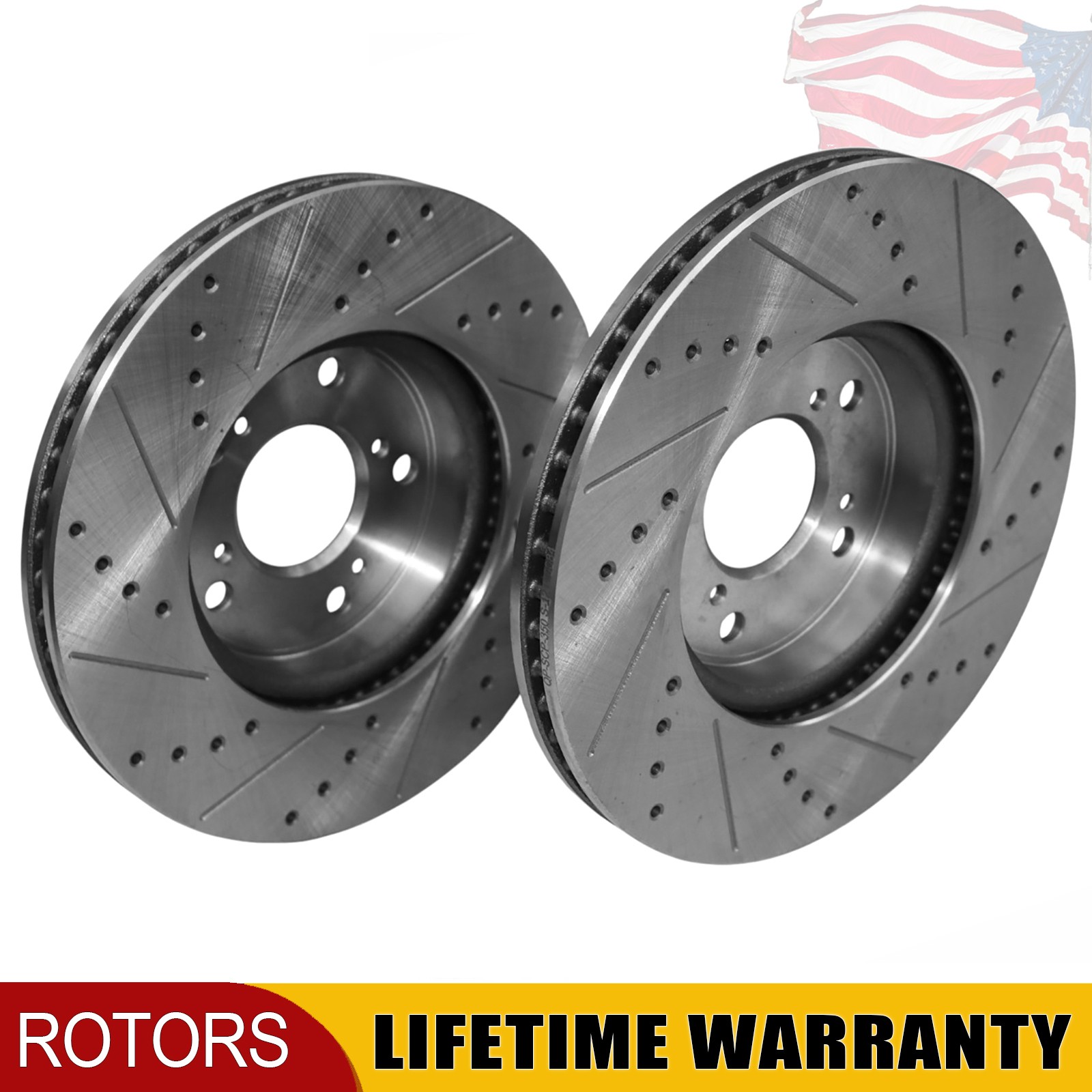 293mm Front Drilled Brake Rotors for Honda Accord 2013 2016-2017 HR-V 2016-2022