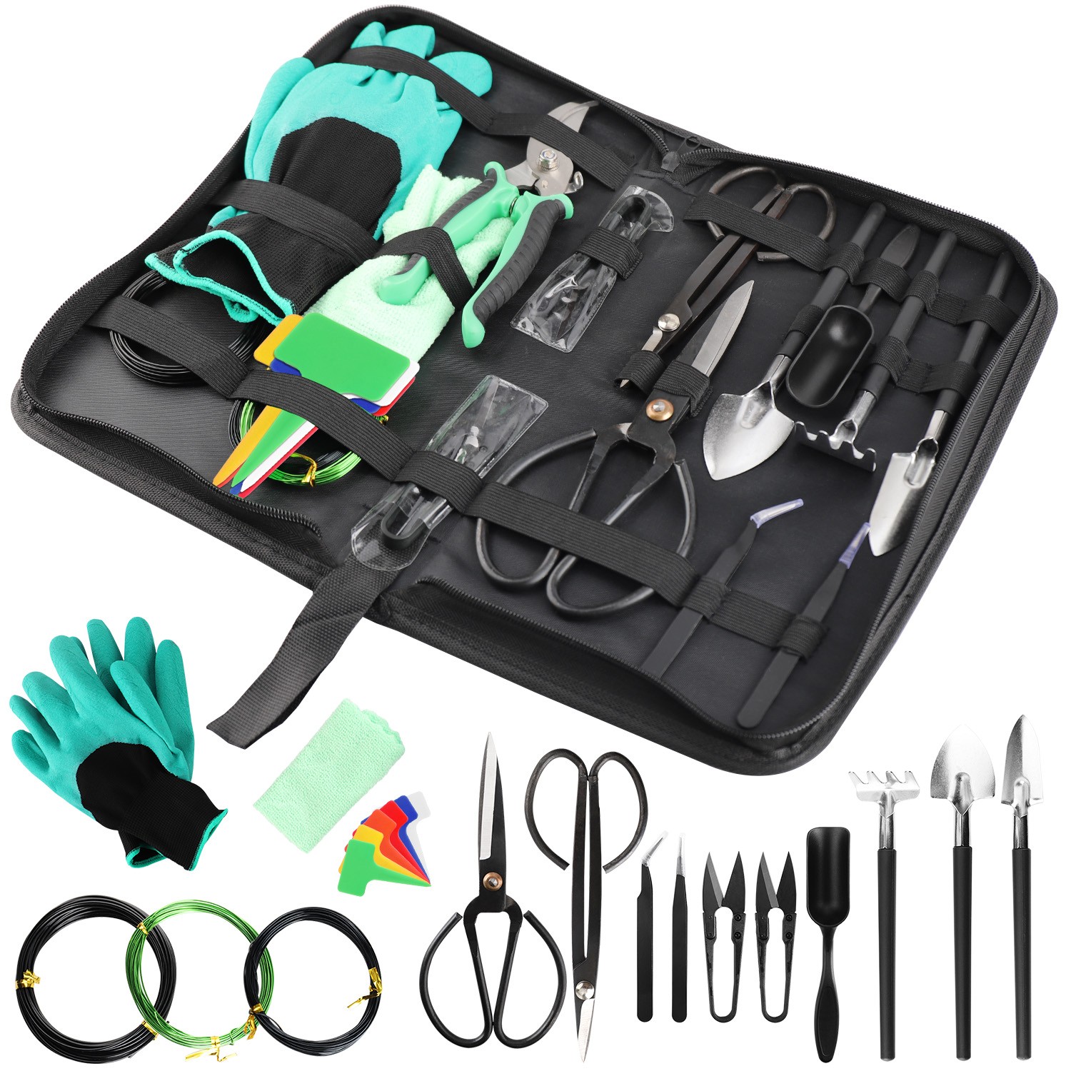 Bonsai Tools Kit - 24 PCS Bonsai Tree Kit Tools for Beginners, Bonsai Tool Set Bonsai Tools Kit - 24 PCS Bonsai Tree Kit Tools for Beginners, Bonsai Tool Set