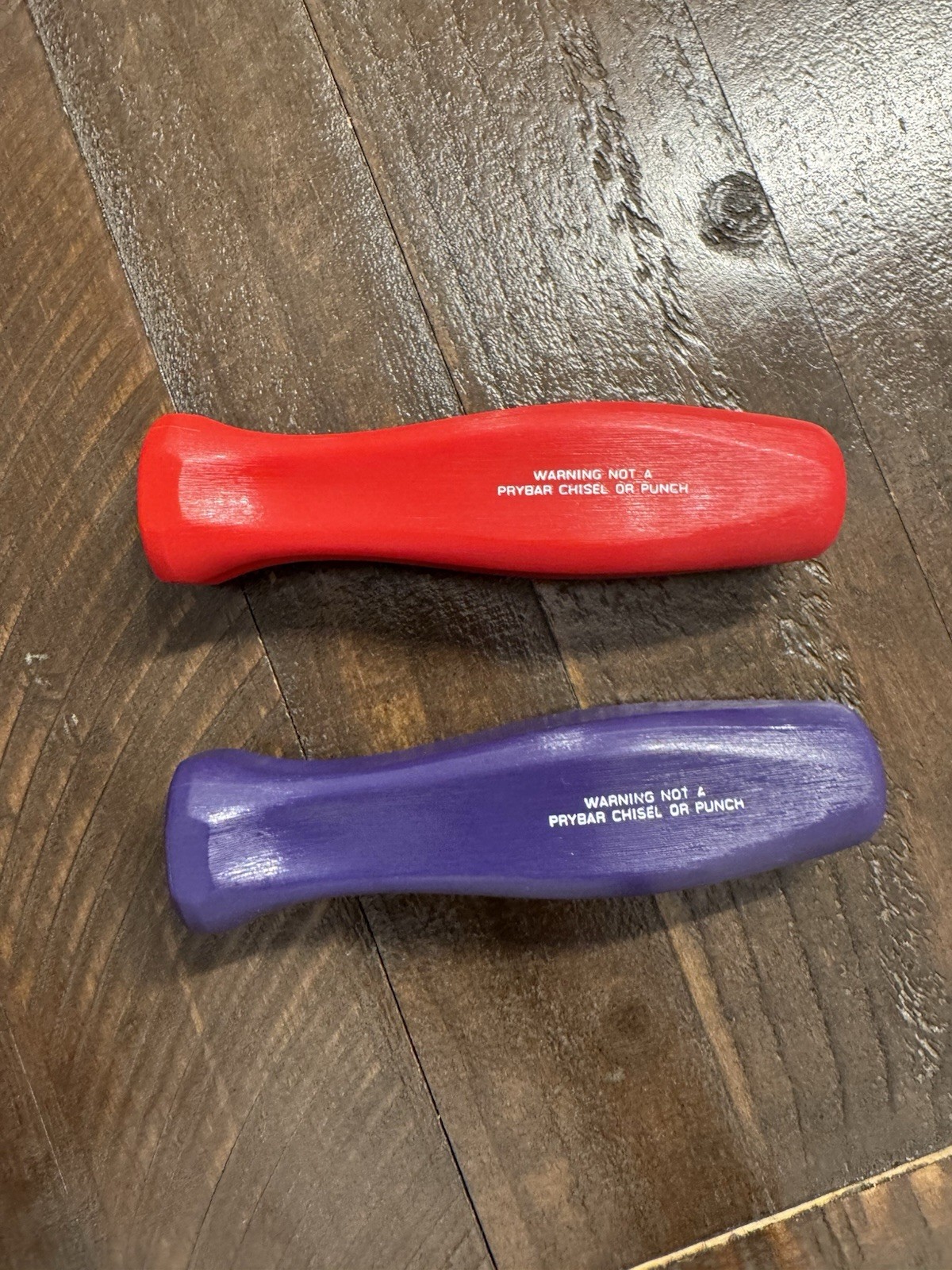 Snap On Tools Hard Handles For Screw Drivers Or Ratchet. Purple And Red.
