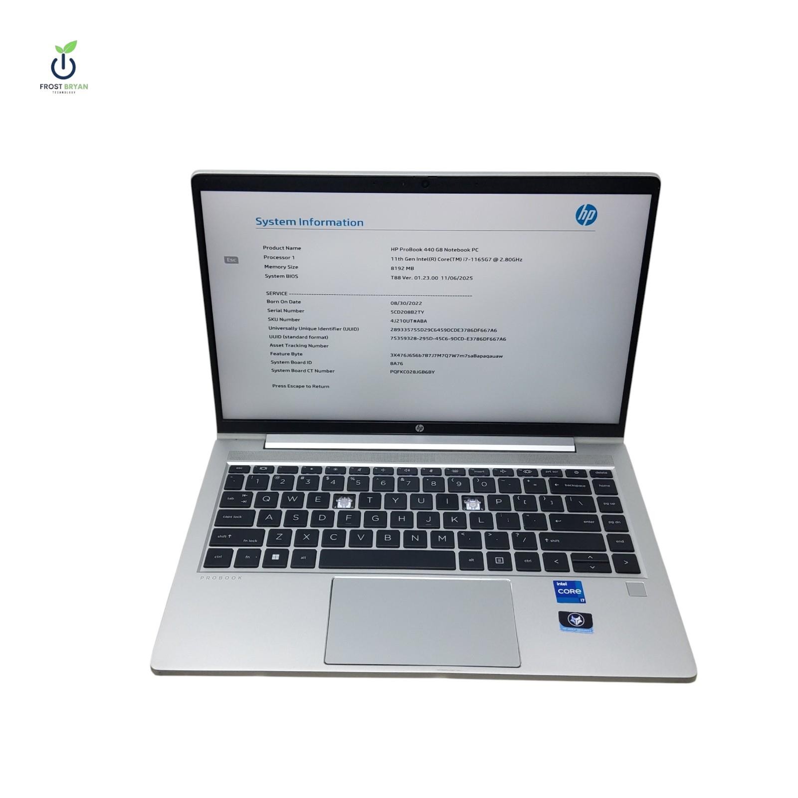 HP ProBook 440 G8 i7-1165G7 8GB No SSD No OS Grade D [DEFECTIVE]