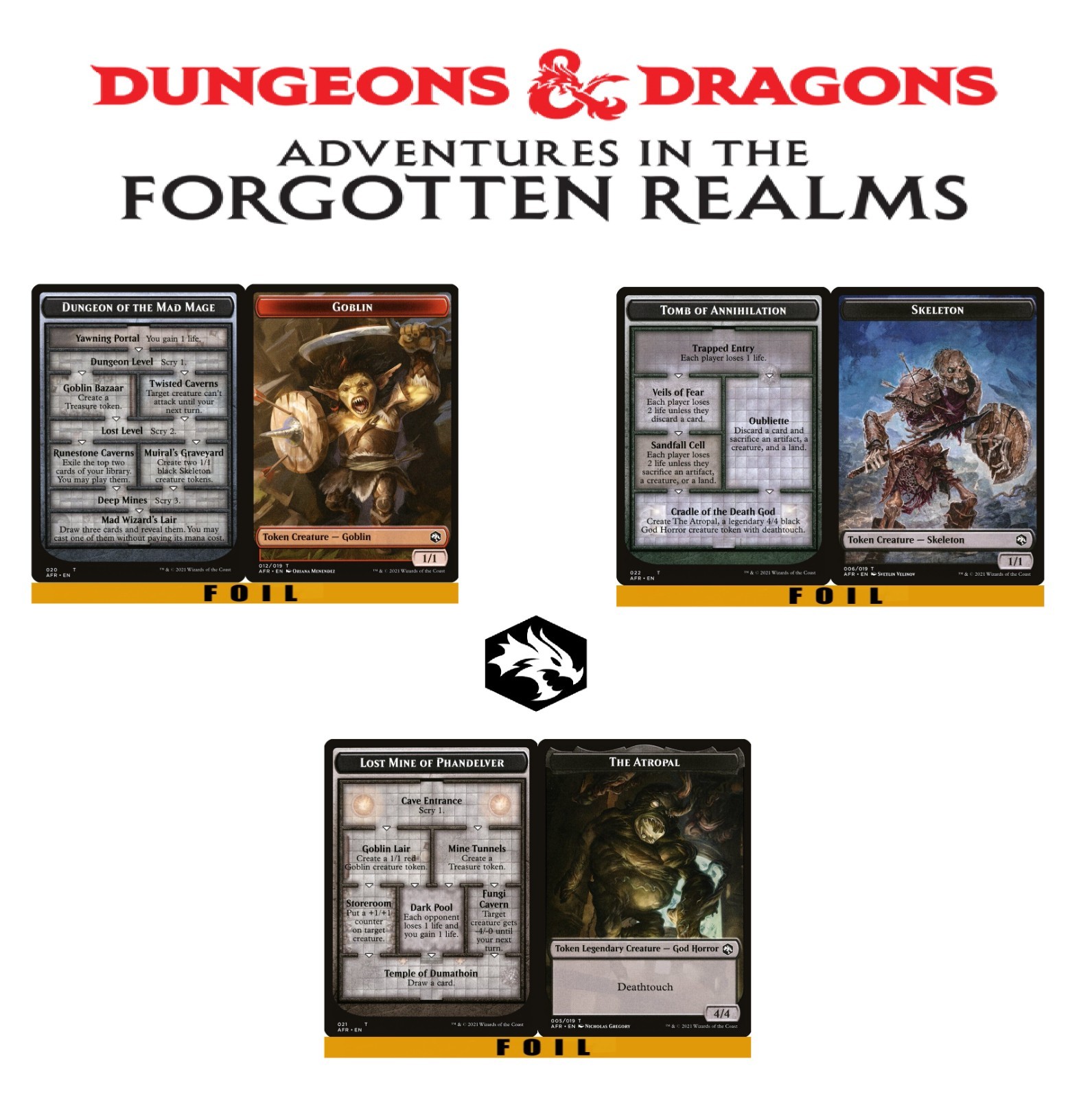 Venture into the Dungeon Token x3 Lot ** ALL FOIL ** Forgotten Realms - NM MTG Venture into the Dungeon Token x3 Lot ** ALL FOIL ** Forgotten Realms - NM MTG