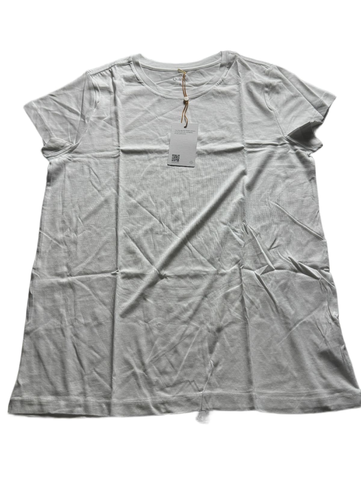 Quince Cotton Modal Crew Neck Swing Tee Womens S White Short Sleeve T-Shirt NWT Quince Cotton Modal Crew Neck Swing Tee Womens S White Short Sleeve T-Shirt NWT