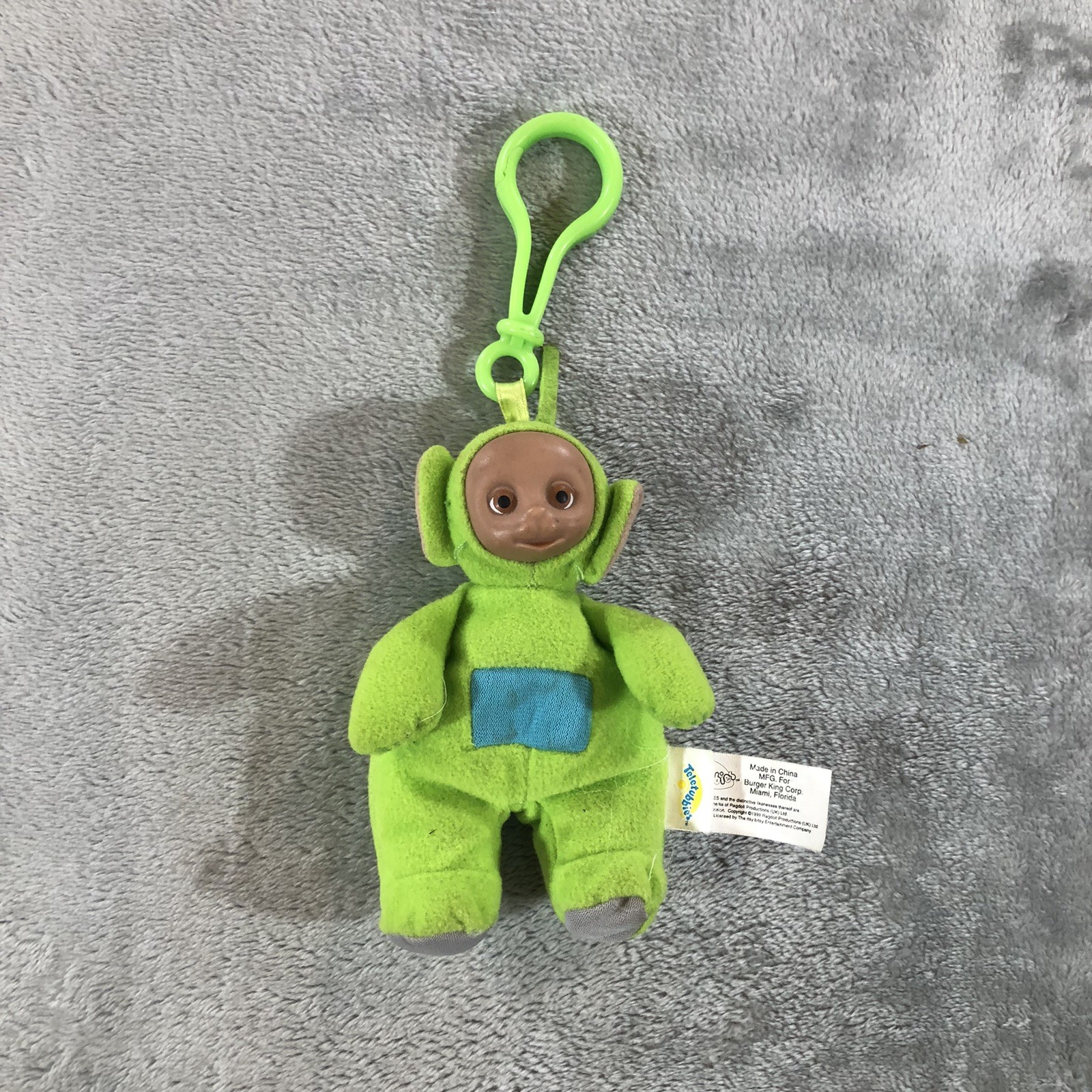 Vtg Teletubies Burger King Keychain Green 