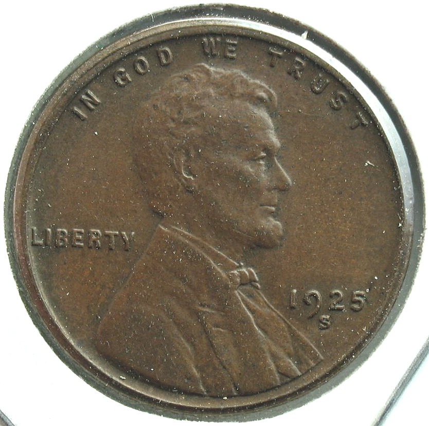 1925-S Lincoln Wheat Cent 1C Key Date US San Francisco Mint Penny BU UNC BN