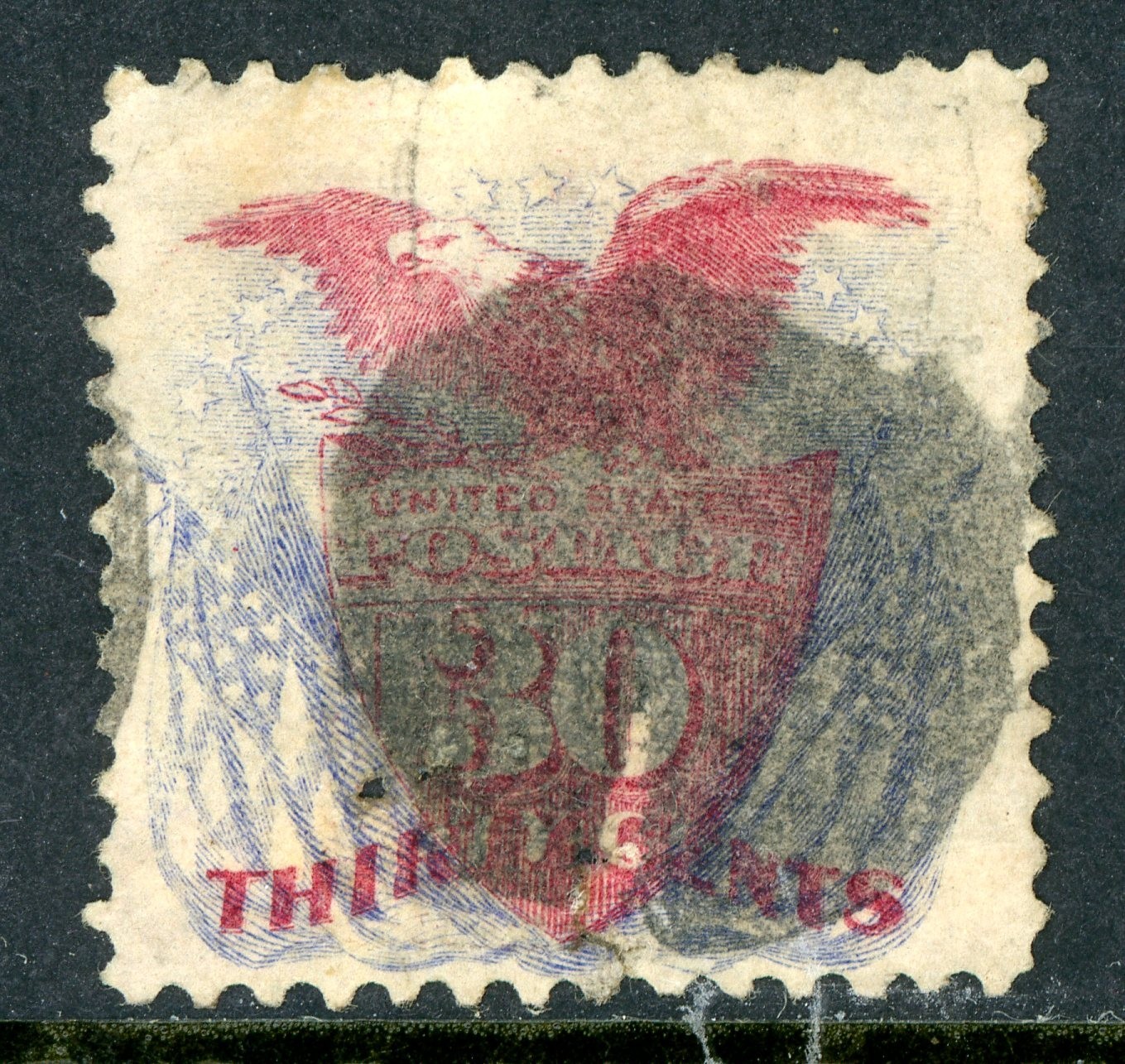 USA 1869 Pictorial 30¢ Eagle & Shield Scott #121 VFU E486