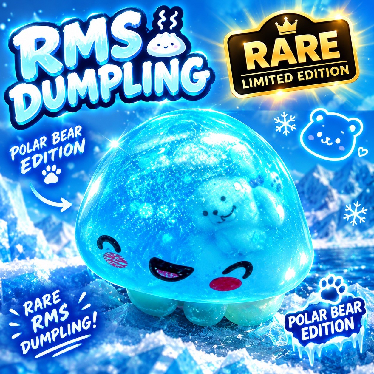 Super Rare RMS Mystery Dumpling Polar Bear Edition- SEALED NEW UNOPENED 