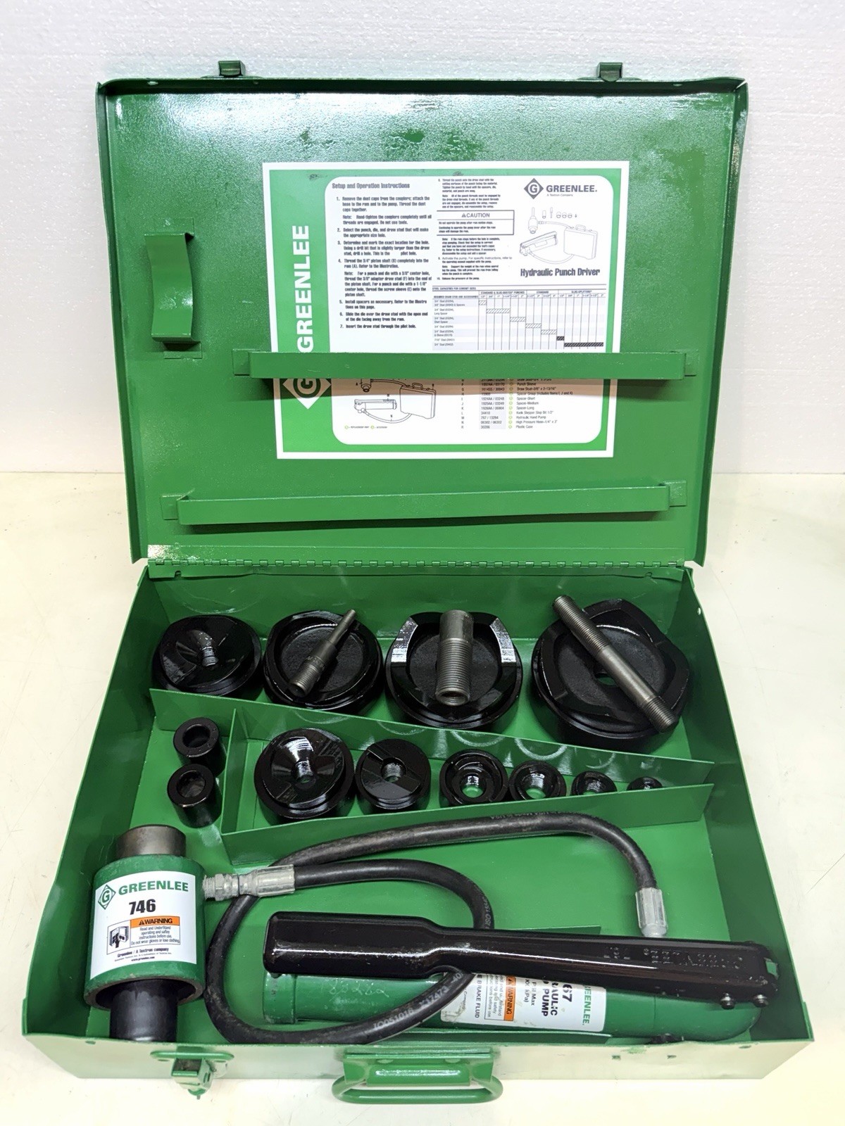 Greenlee 7310SB Slug Buster Knockout Punch Set 1/2 - 4